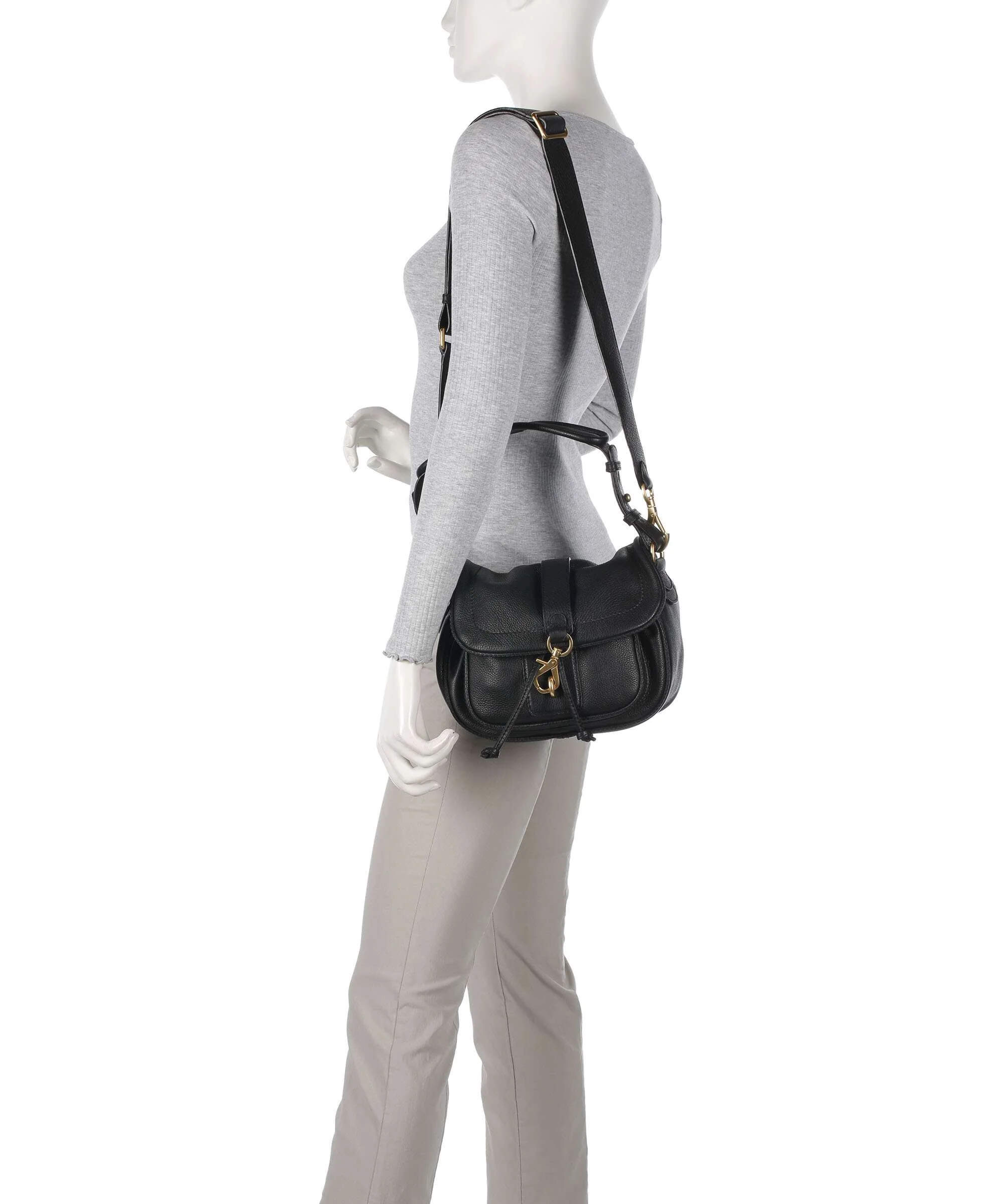 Abro Dalia Star Saddle Sac porté épaule black/gold - Image 4