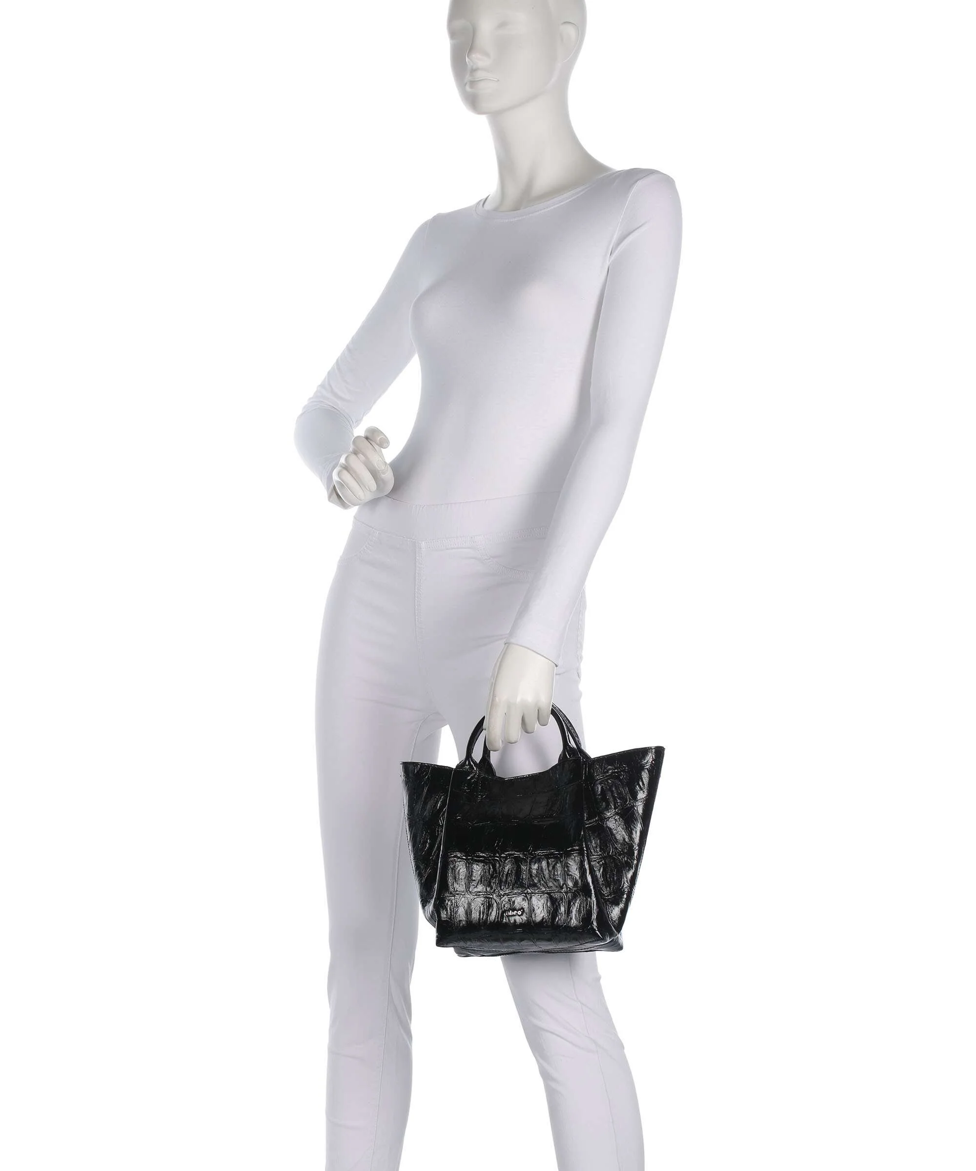 Abro Maxi Cocco Essential Small Sac à main black/nickel - Image 3