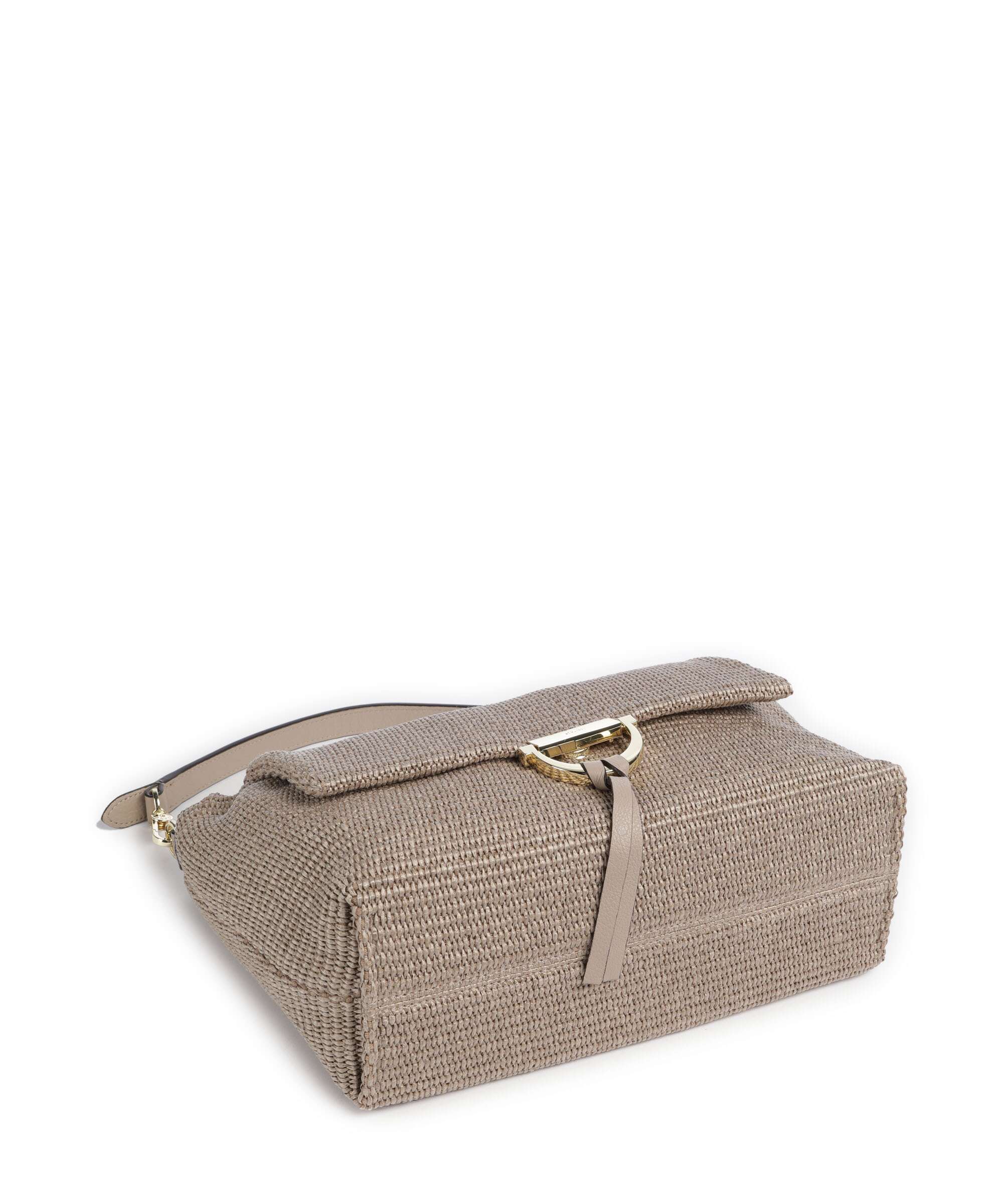 Abro Raffia Classica Temi Large Sac porté épaule siena - Image 4