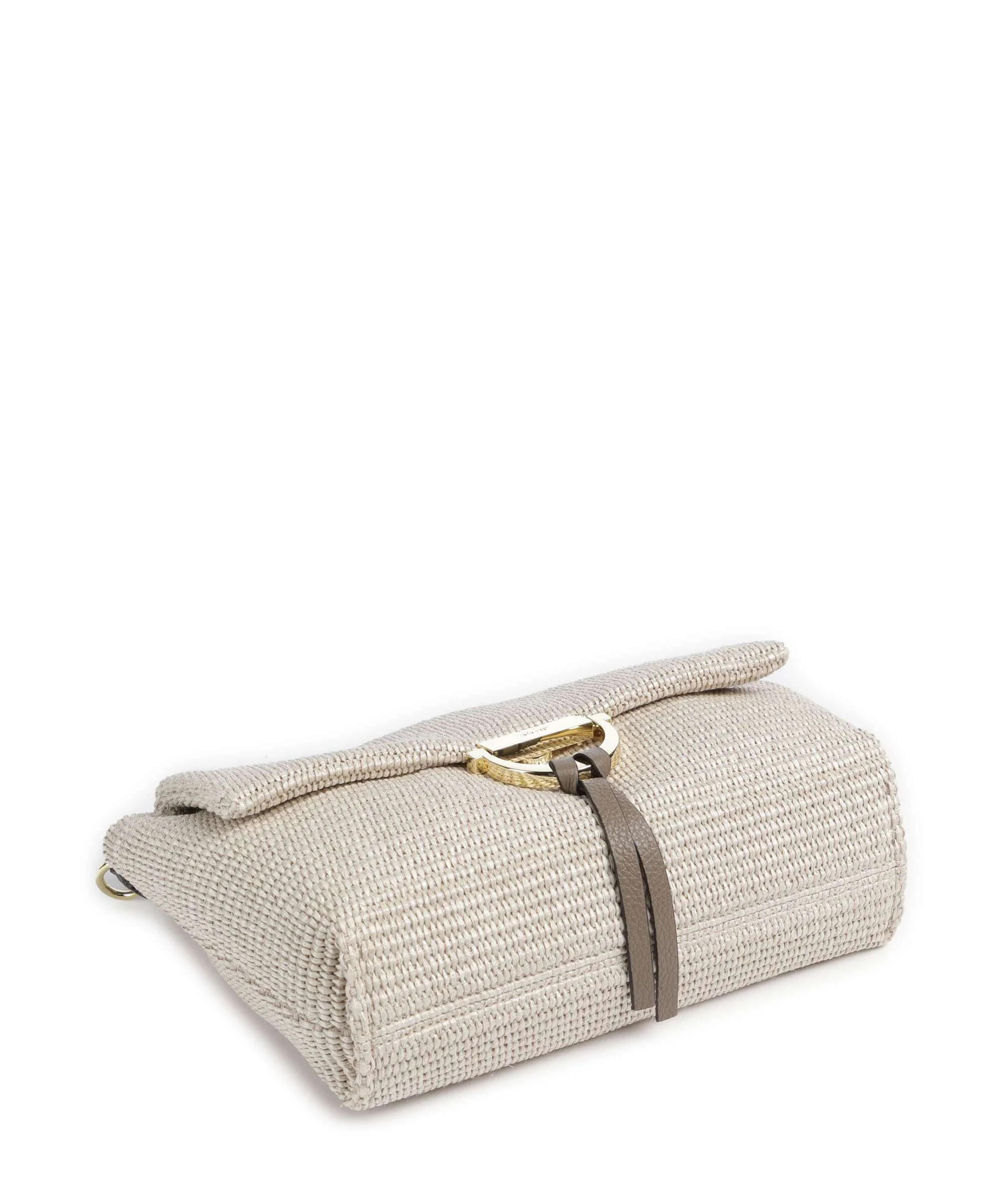 Abro Raffia Classica Temi Medium Sac porté épaule sahara - Image 5
