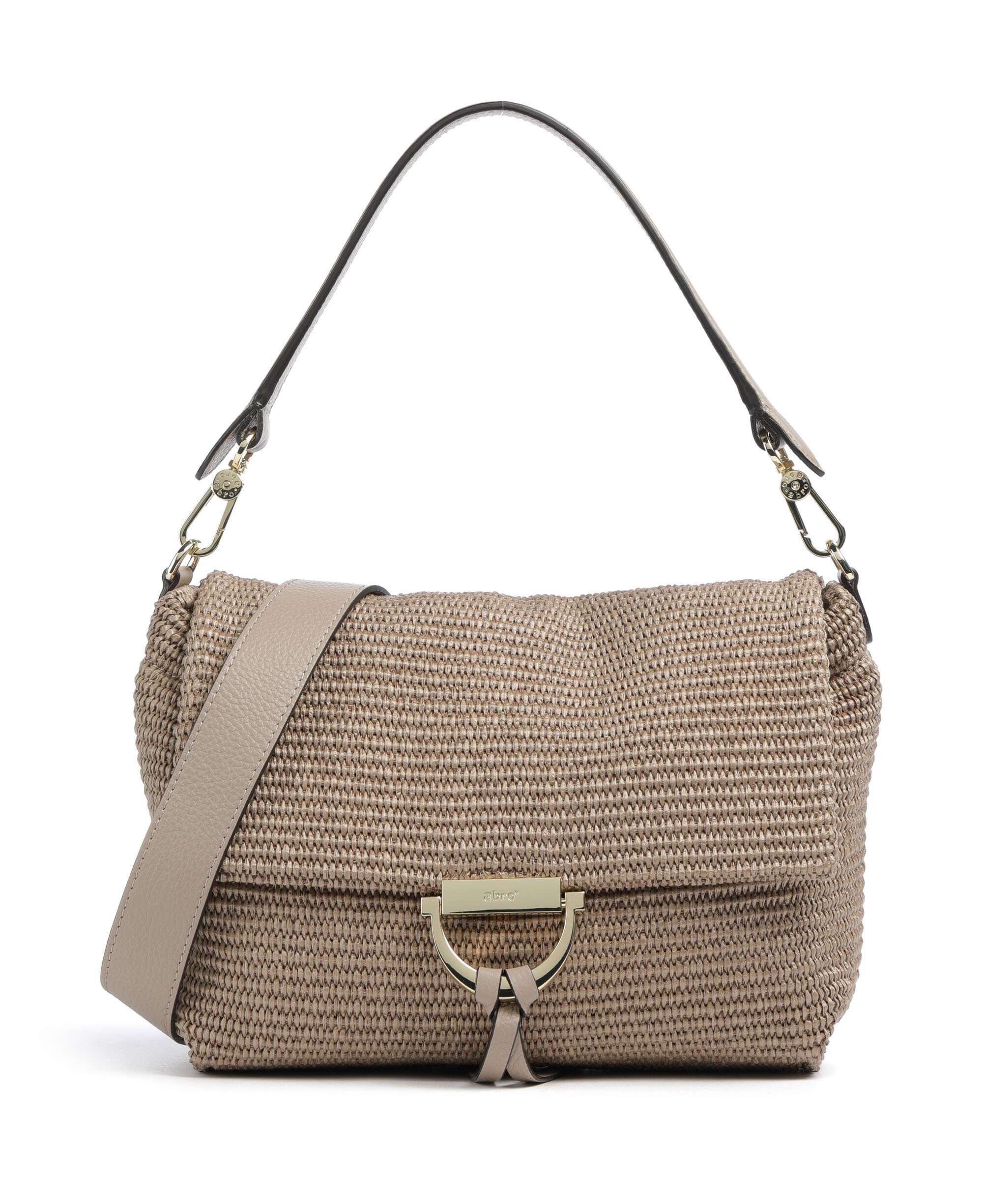 Abro Raffia Classica Temi Medium Sac porté épaule siena