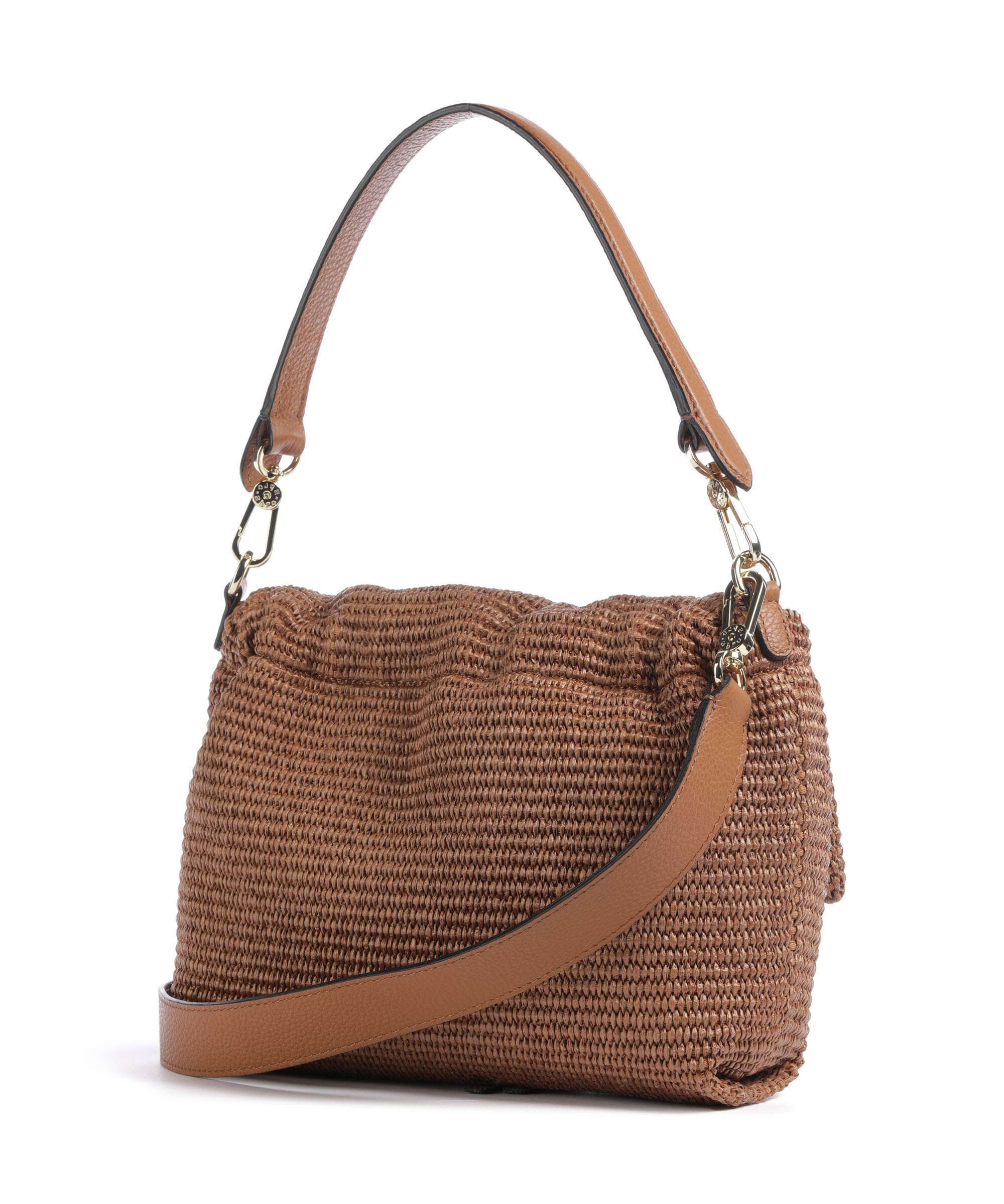 Abro Raffia Classica Temi Medium Sac porté épaule caramel/cognac - Image 2
