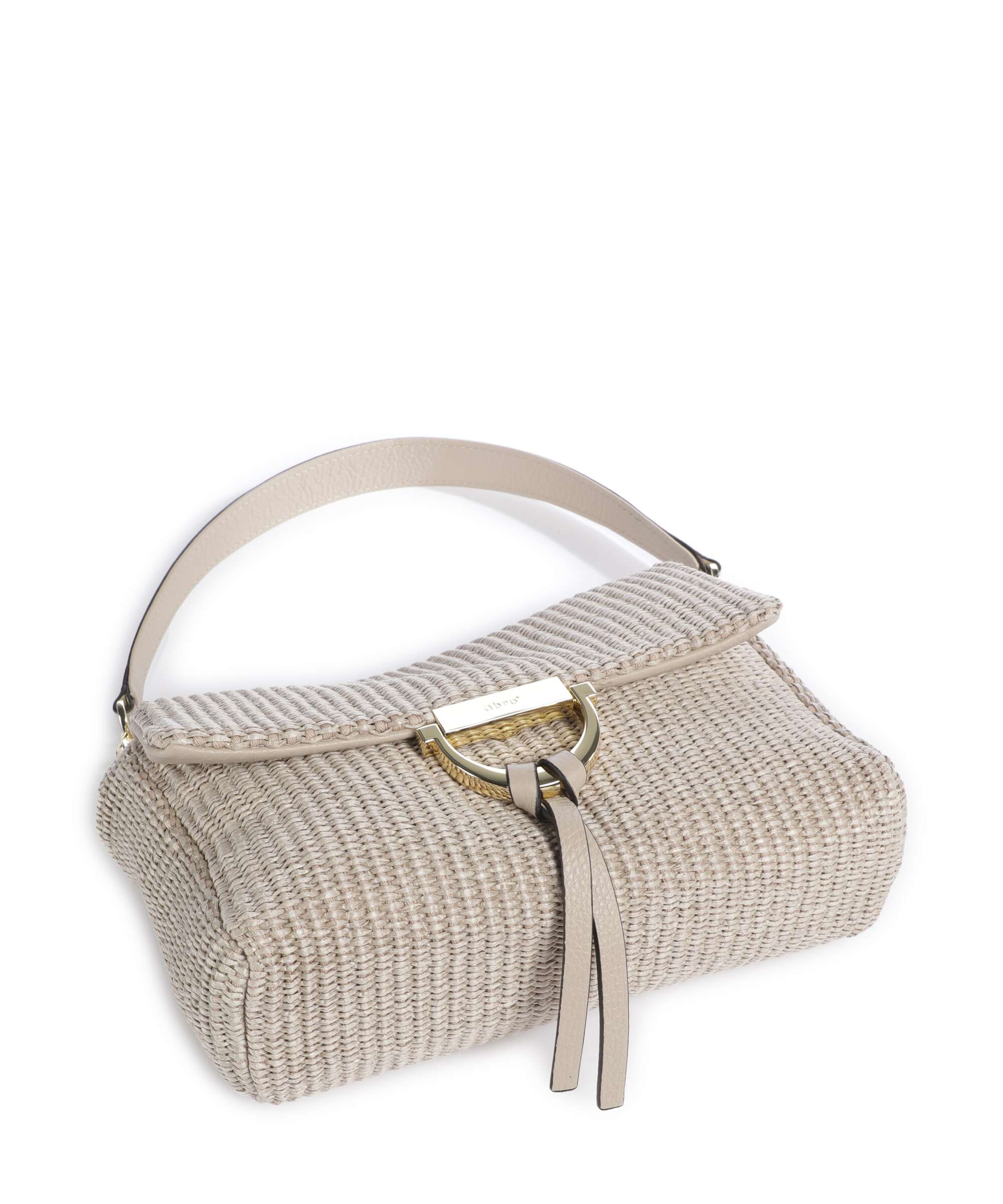 Abro Raffia Classica Temi Sac porté épaule sahara - Image 6