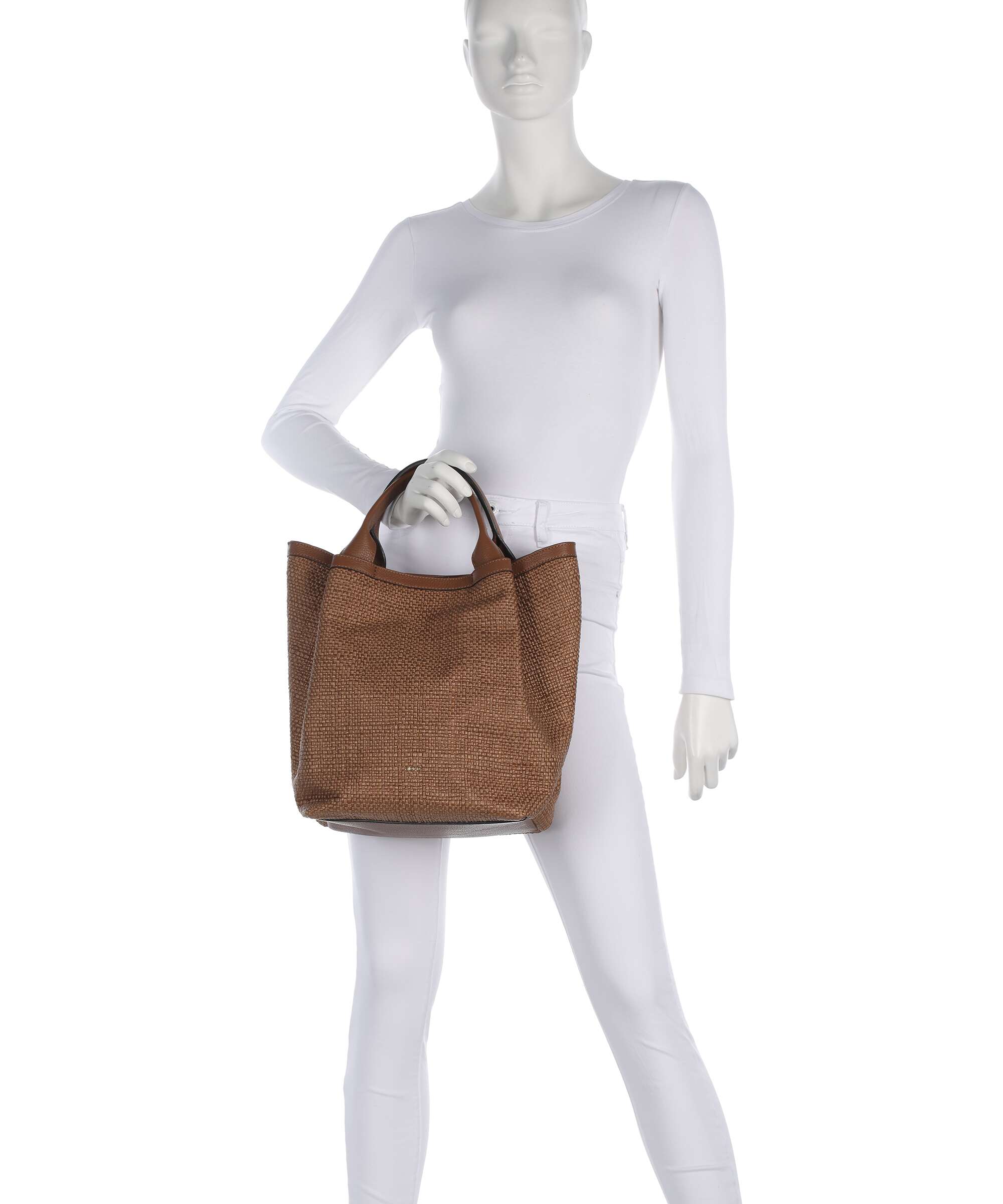 Abro Raffia Intreccio Essential Medium Sac à main caramel/cognac - Image 3
