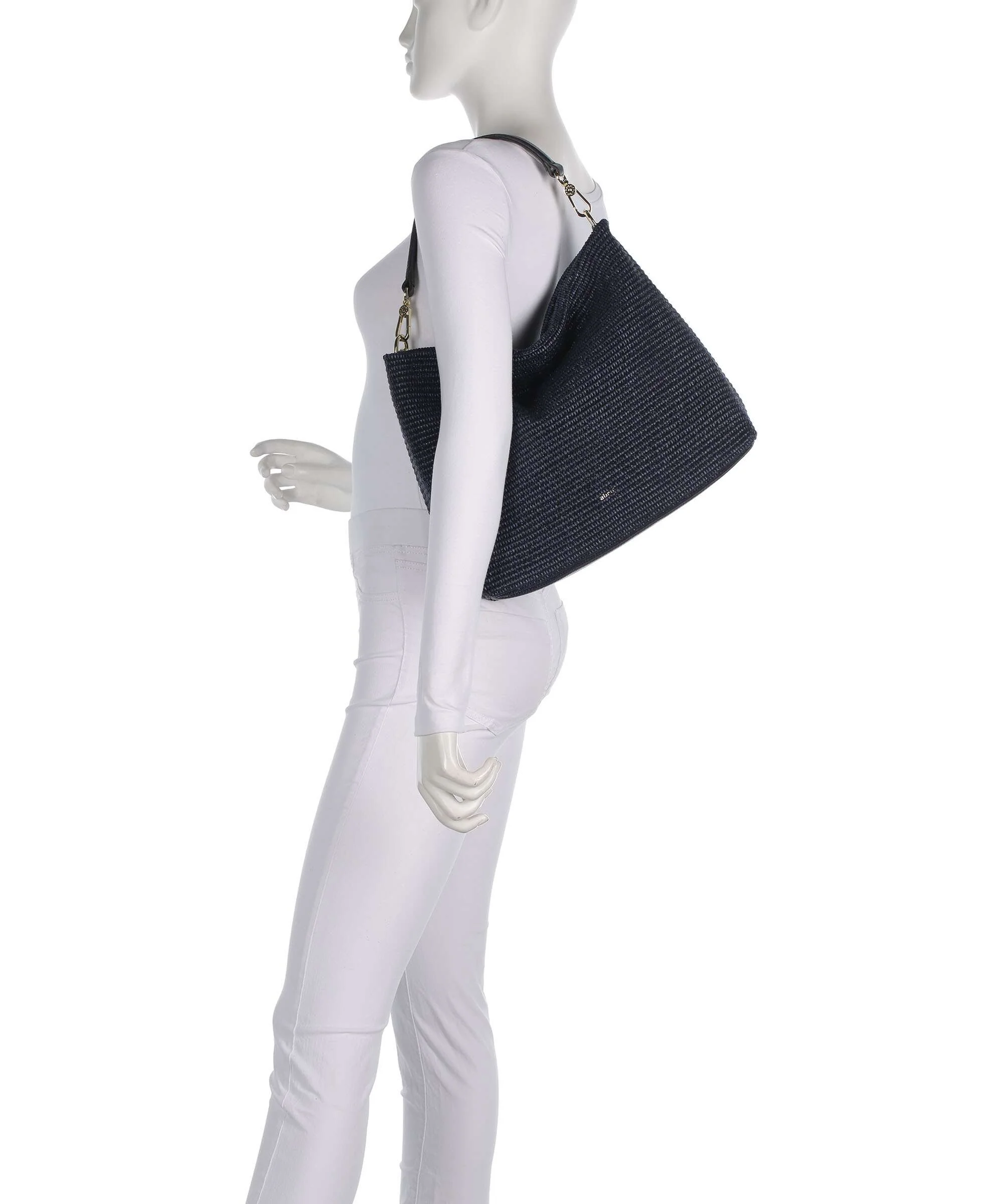 Abro Raffia Kaia Sac fourre-tout navy - Image 3