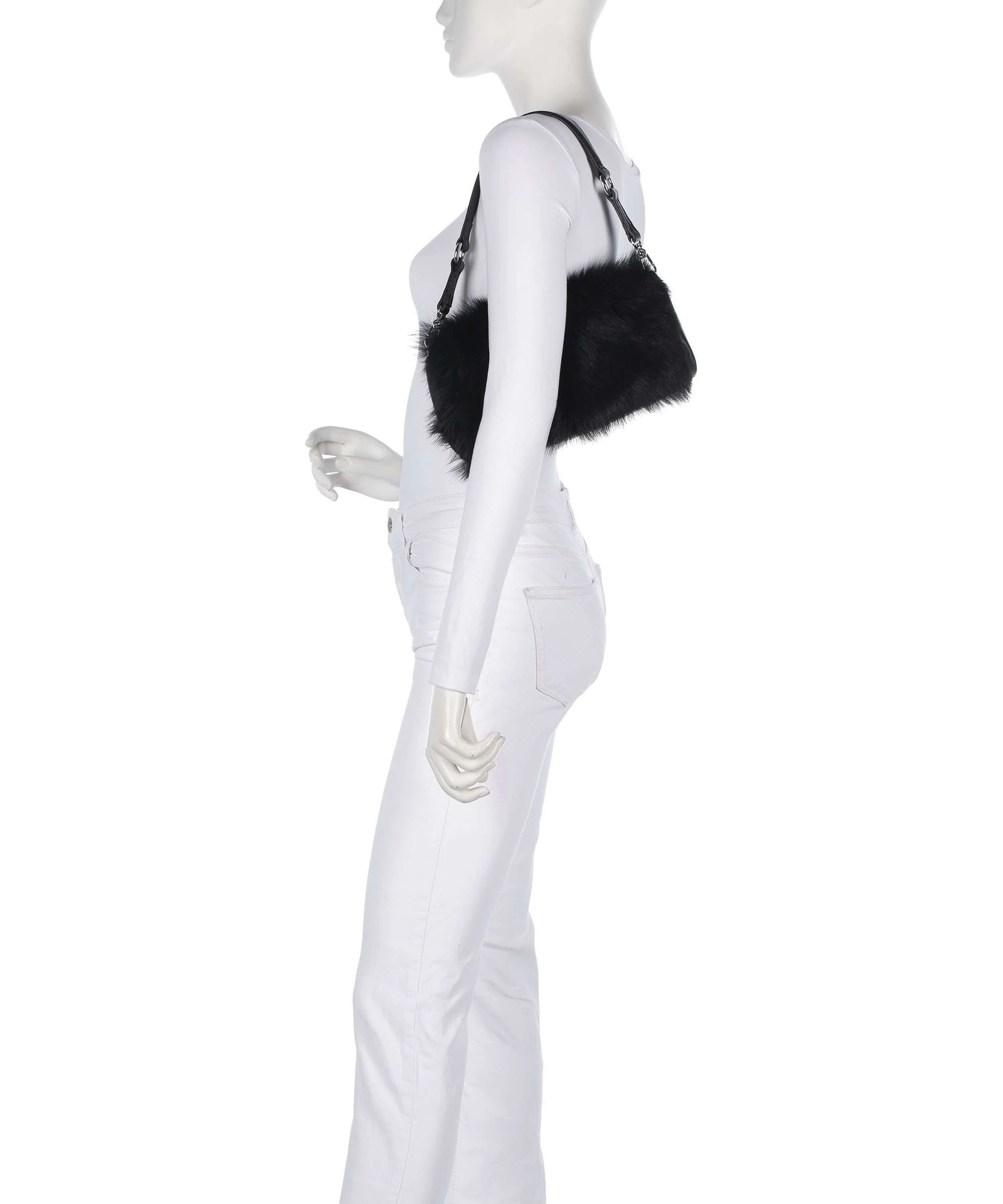Abro Shearling Mila Sac porté épaule black/nickel - Image 3