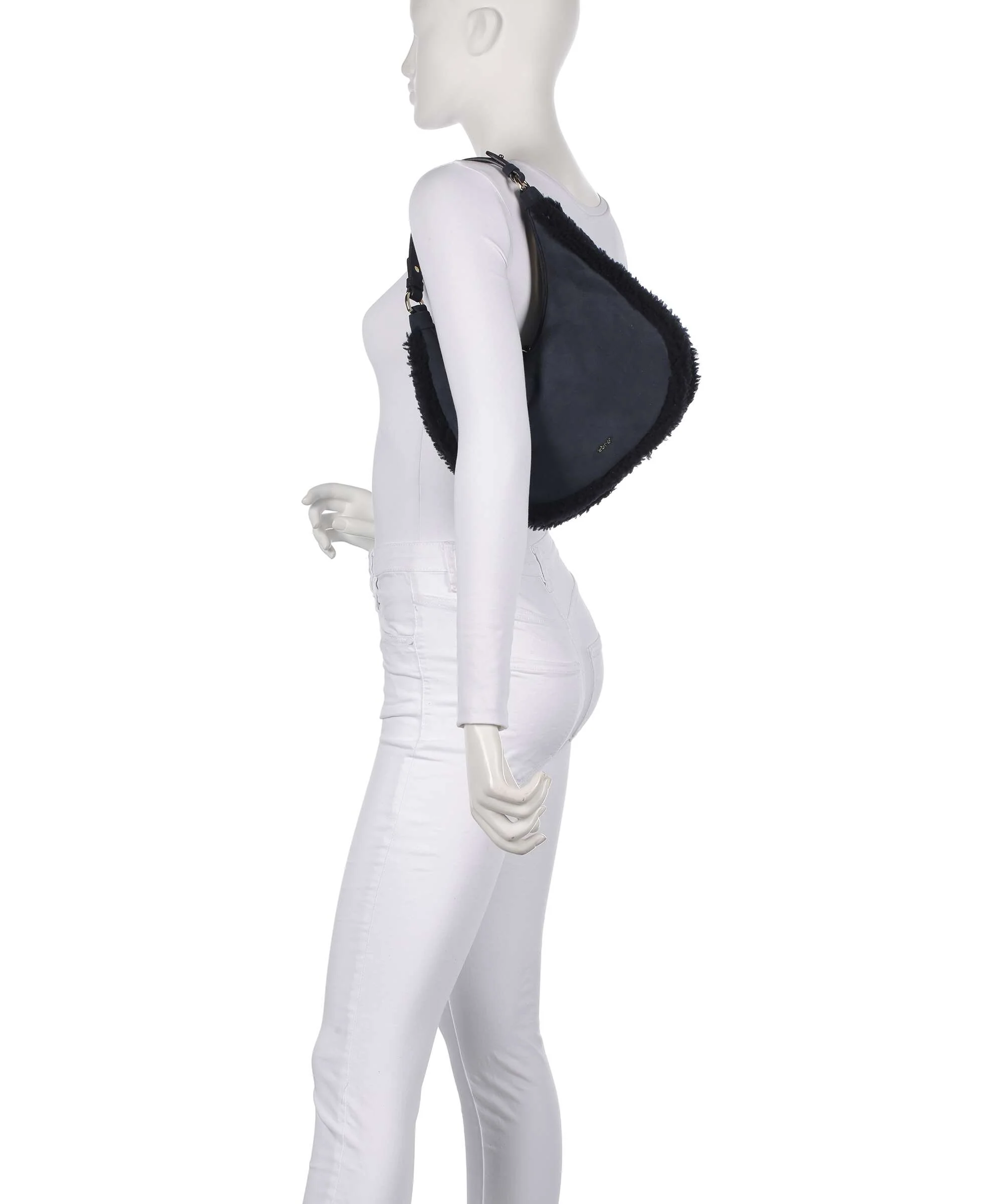 Abro Shearling Nana Mini Sac porté épaule navy - Image 3