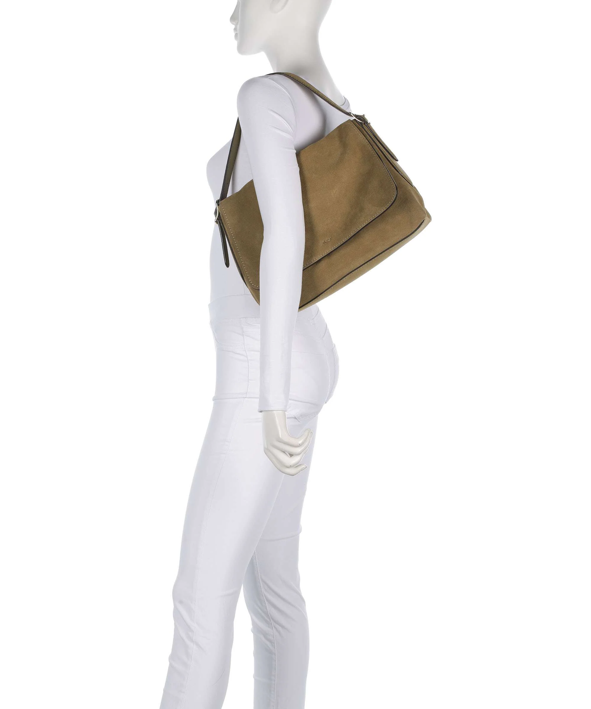 Abro Suede Carina Sac porté épaule mud - Image 3
