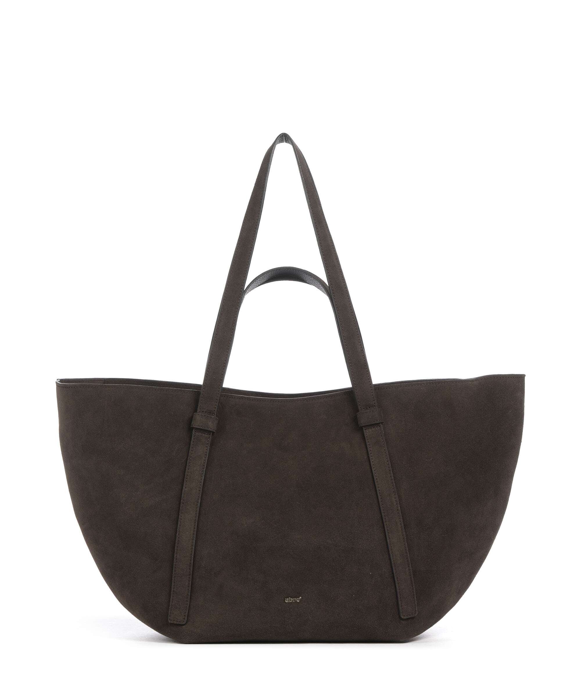 Abro Suede Cosmo Large Cabas dark brown