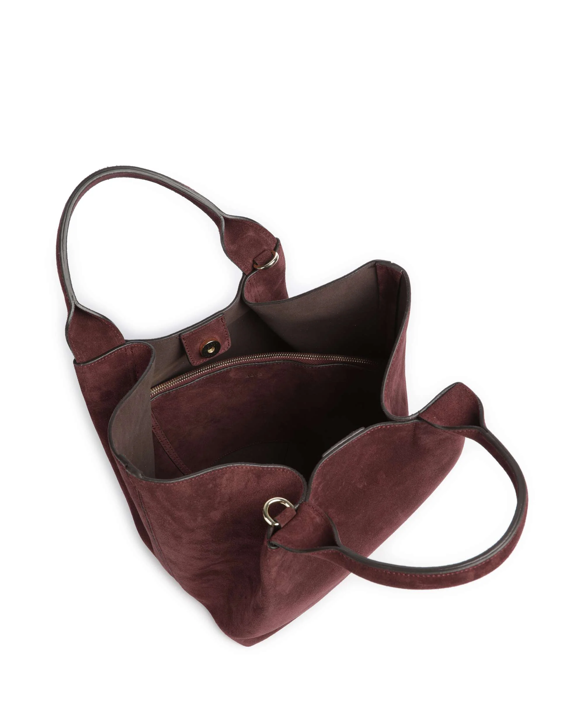 Abro Suede Essential Medium Sac à main burgundy - Image 6
