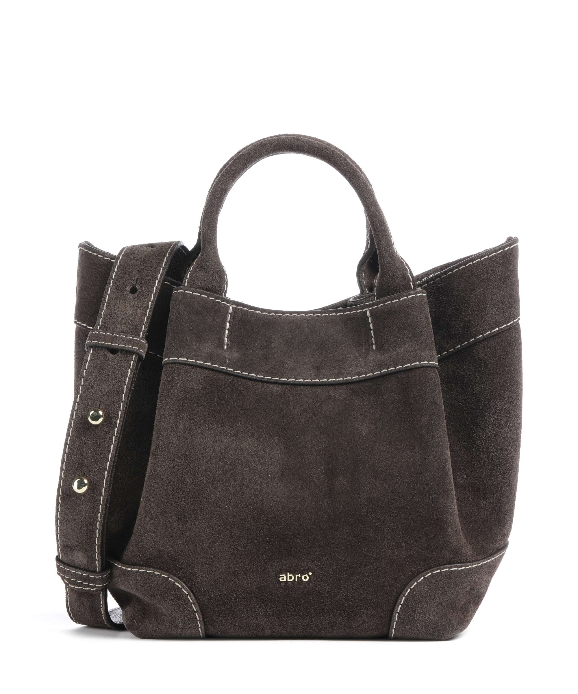 Abro Suede Essential Small Sac à main dark brown