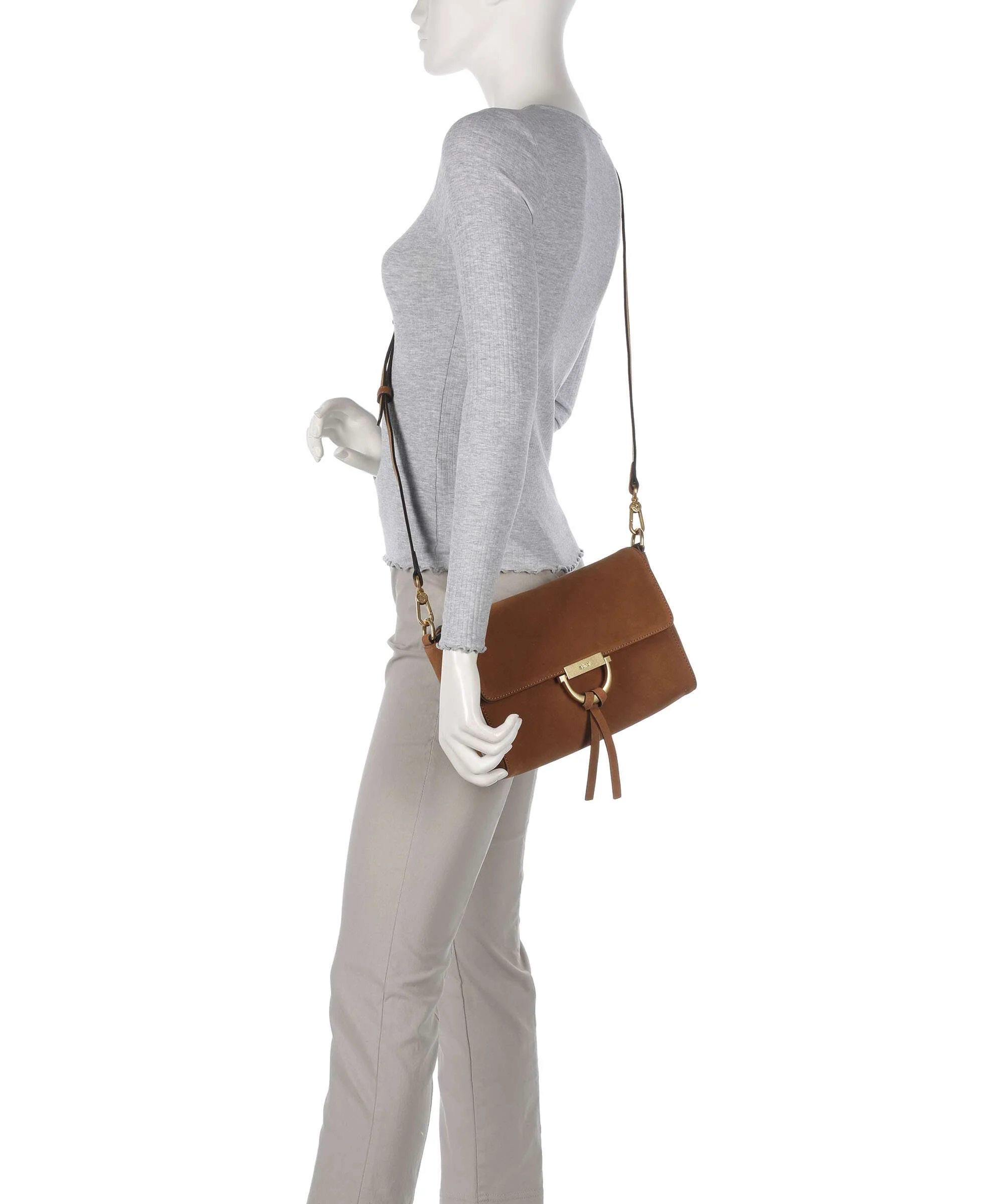 Abro Suede Temi Sac porté épaule cuoio - Image 4