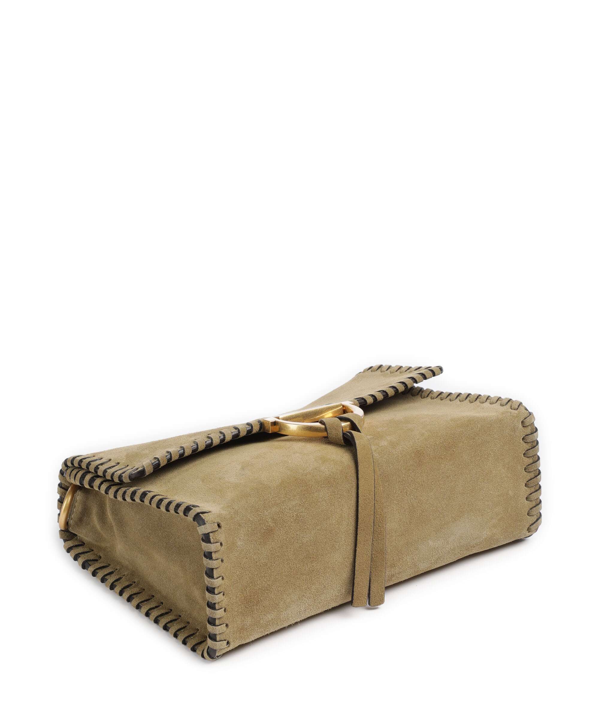 Abro Suede Temi Stitch Sac porté épaule mud - Image 5
