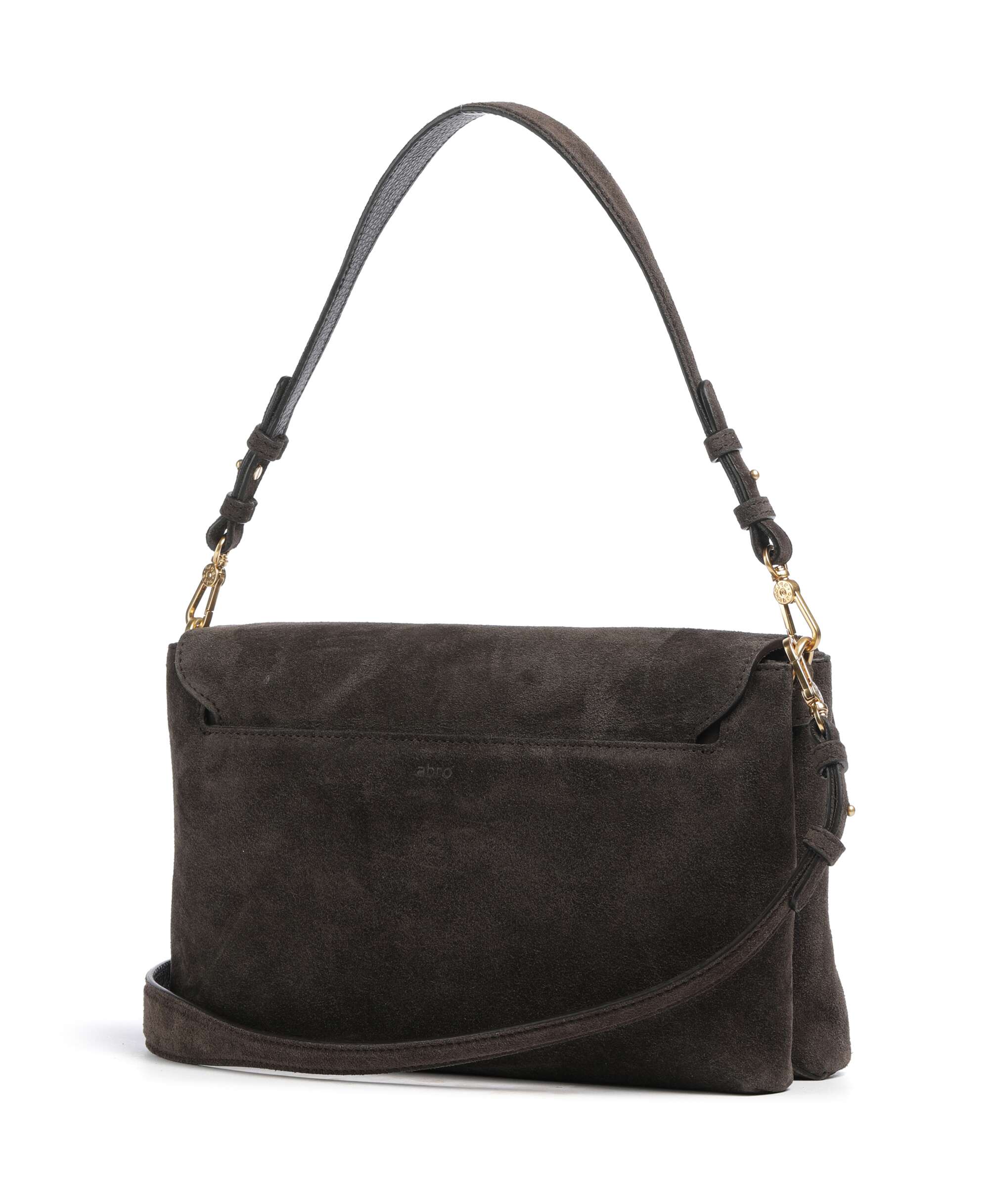 Abro Suede Twist Sac porté épaule dark brown - Image 2