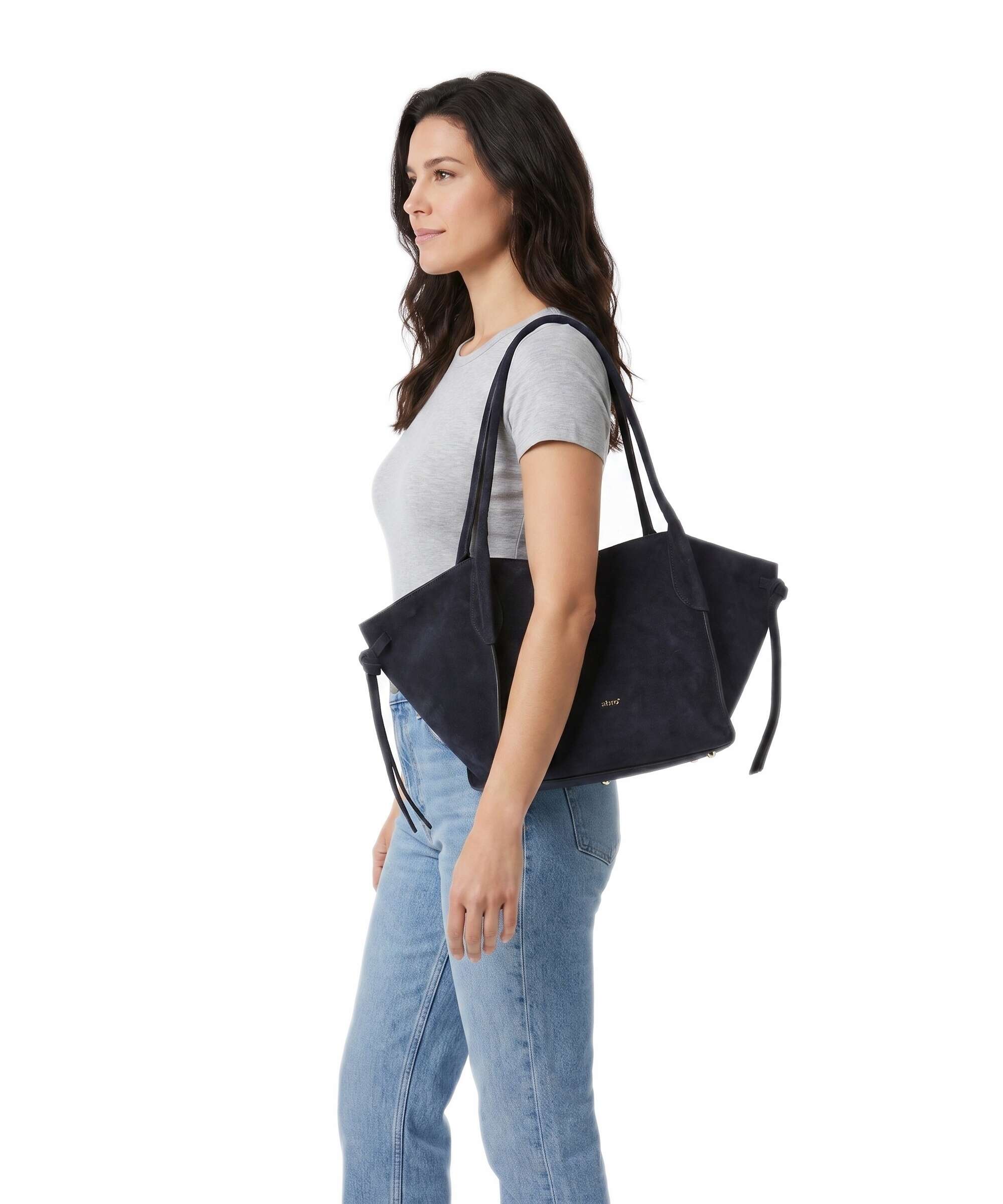 Abro Suede Vibe Small Sac porté épaule navy - Image 3
