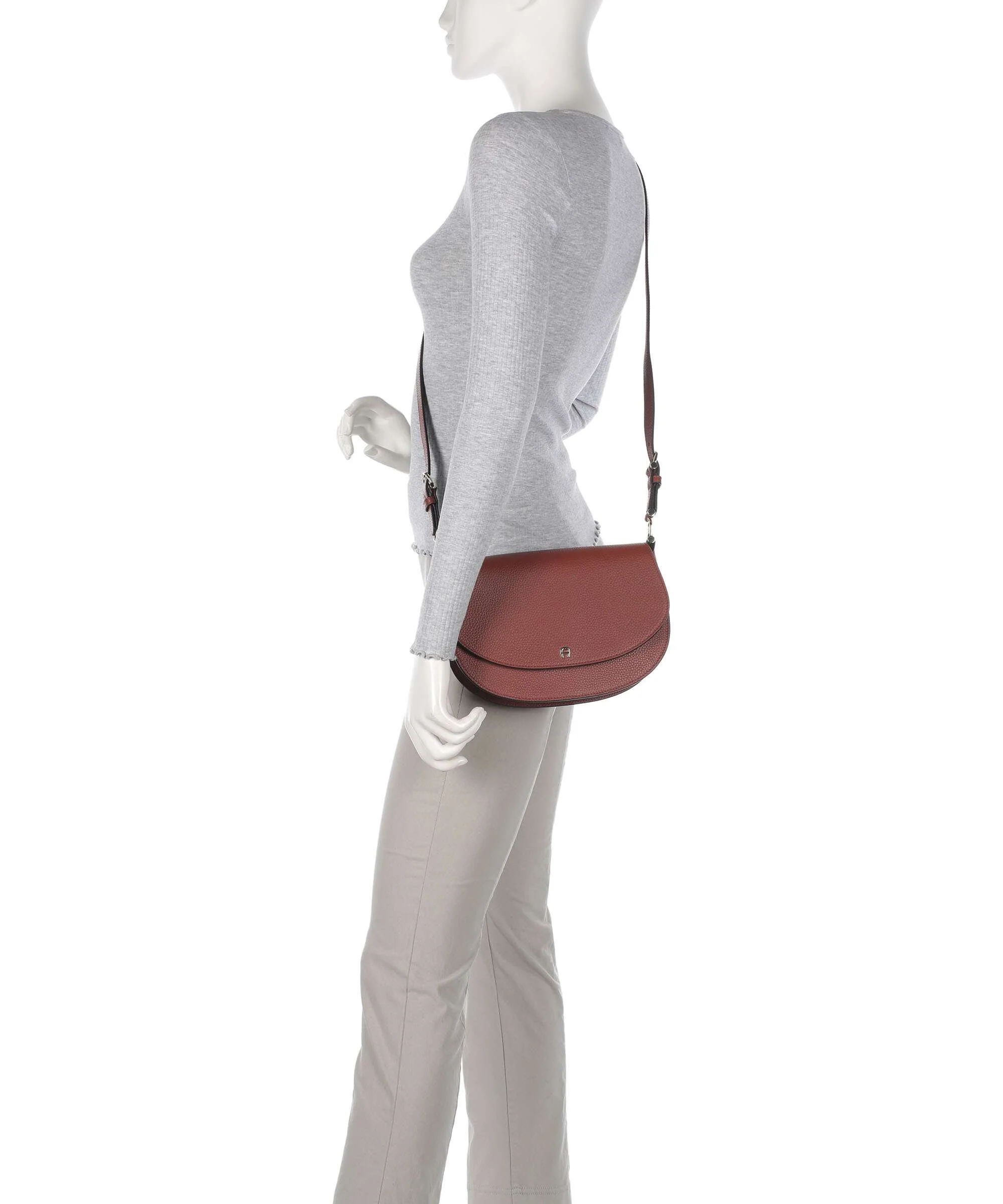 Aigner Delia S Sac porté épaule dark cognac - Image 3