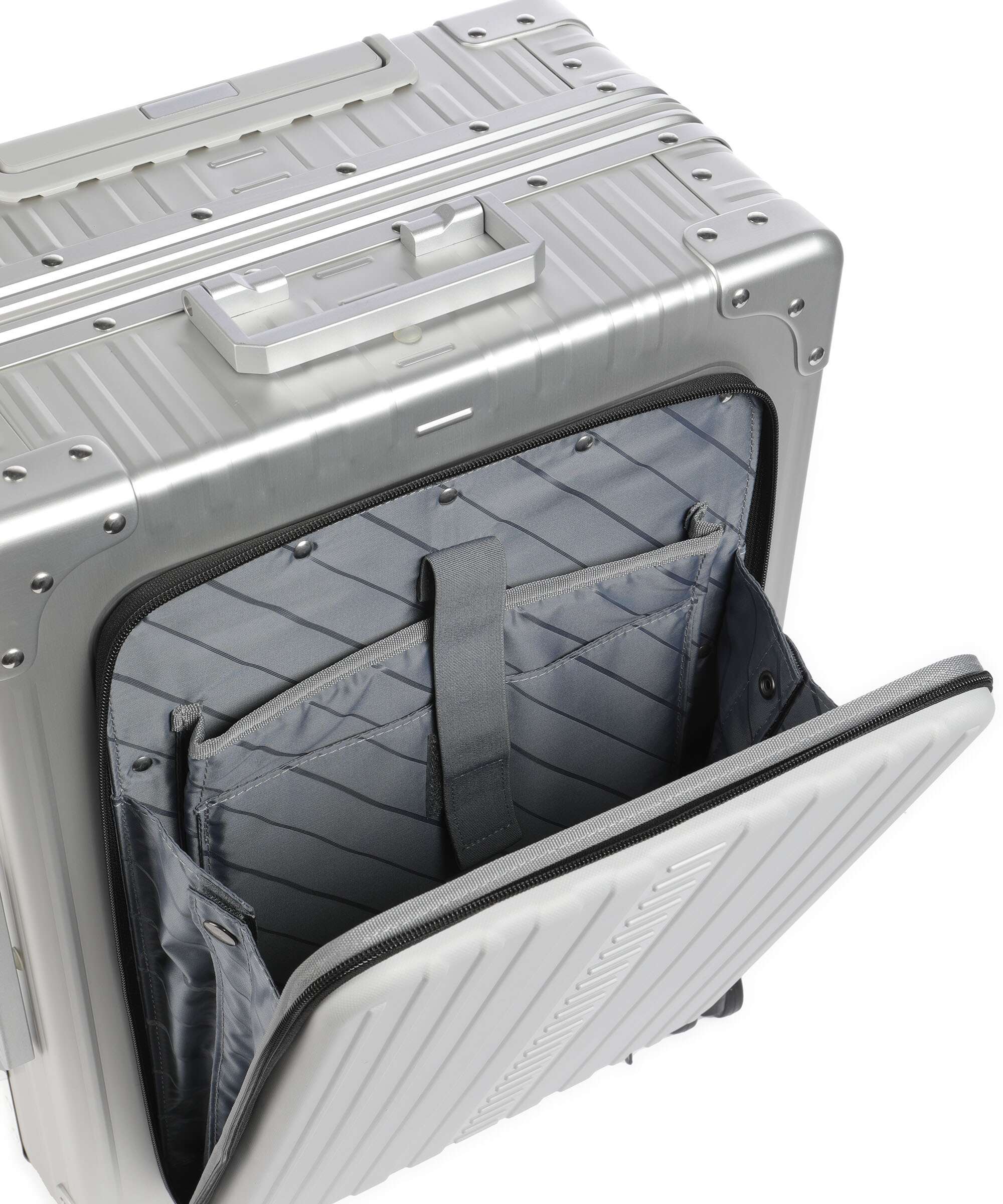 Aleon Classic 21 Domestic front flap Valise 4 roues platinum - Image 4