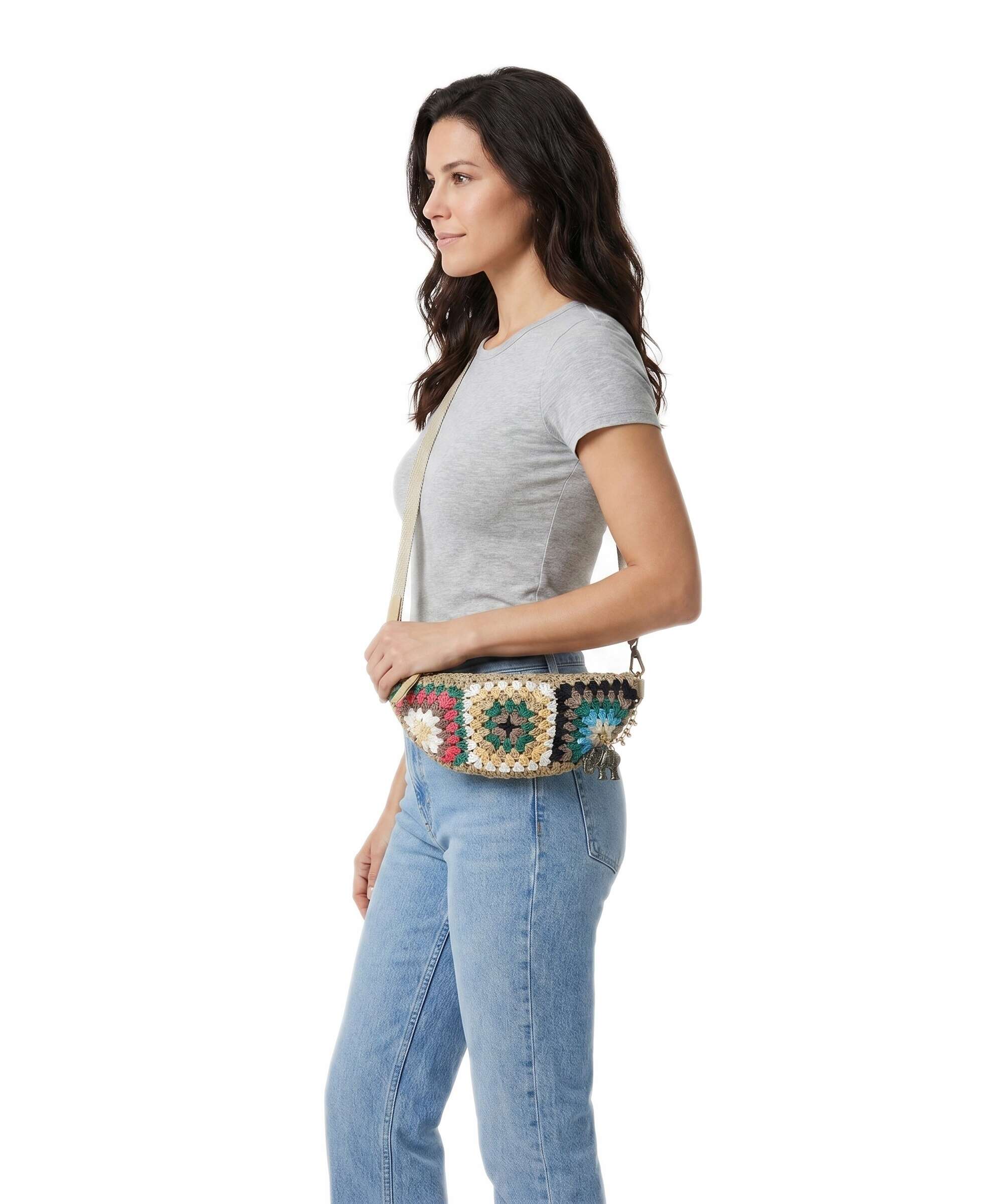 Anokhi Sac bandoulière beige - Image 3
