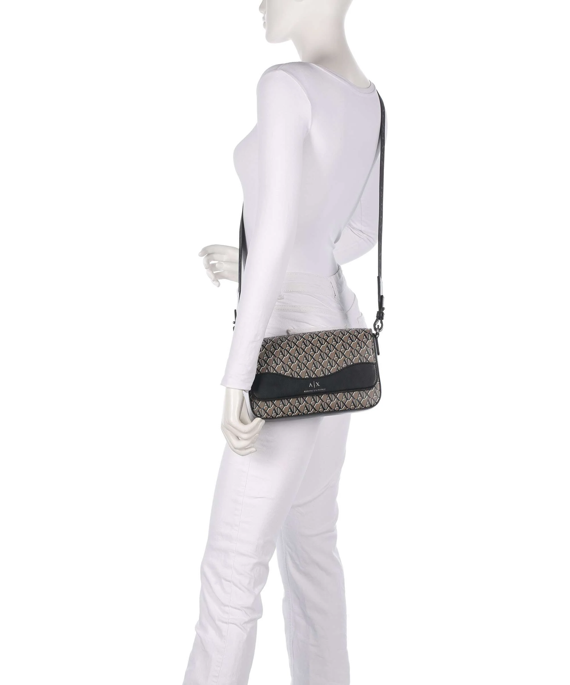 Armani Exchange Wave Monogram Sac bandoulière brown bass/black - Image 3