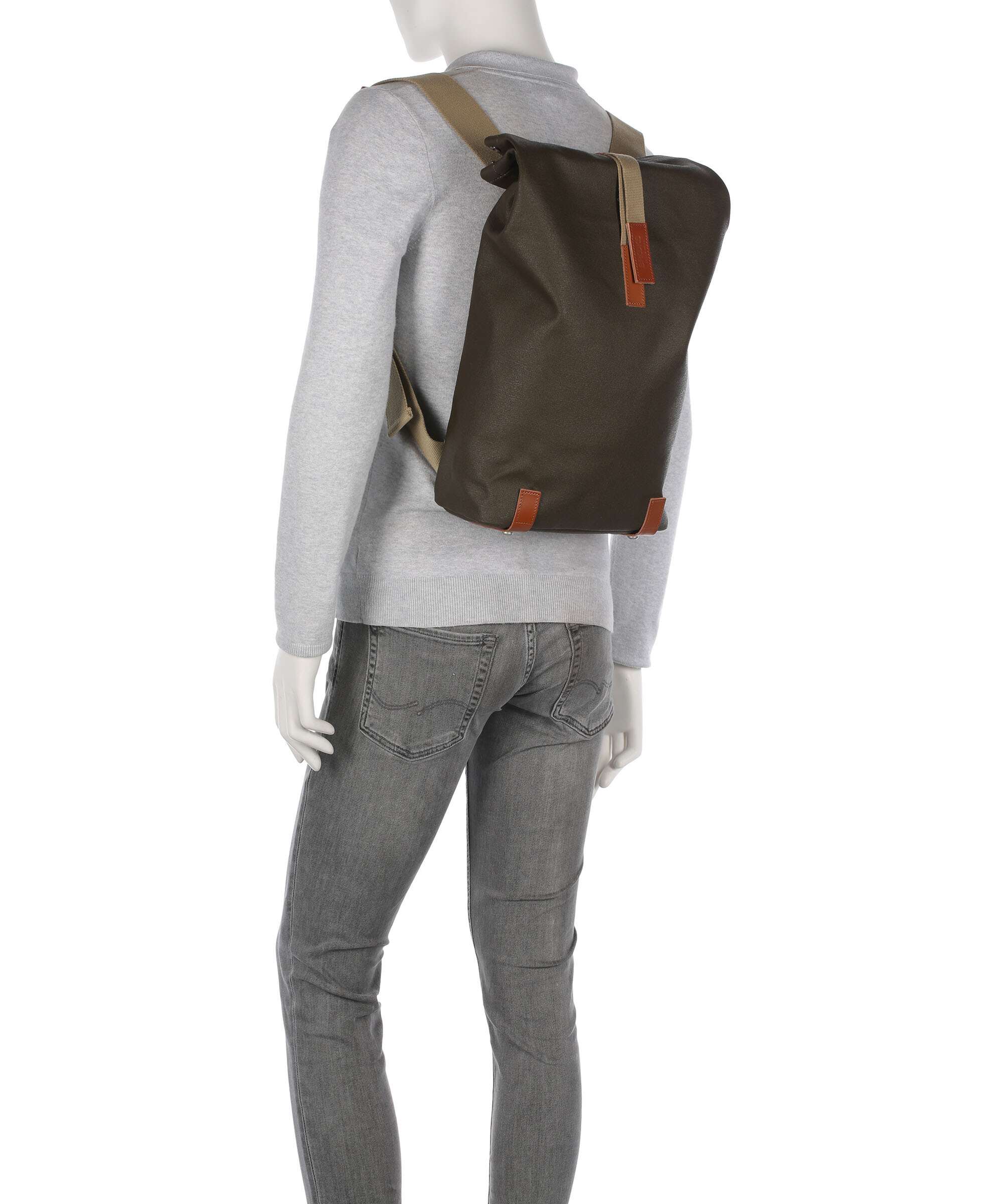 Brooks England Pickwick Cotton Canvas Small Sac à dos roll-top moss - Image 3