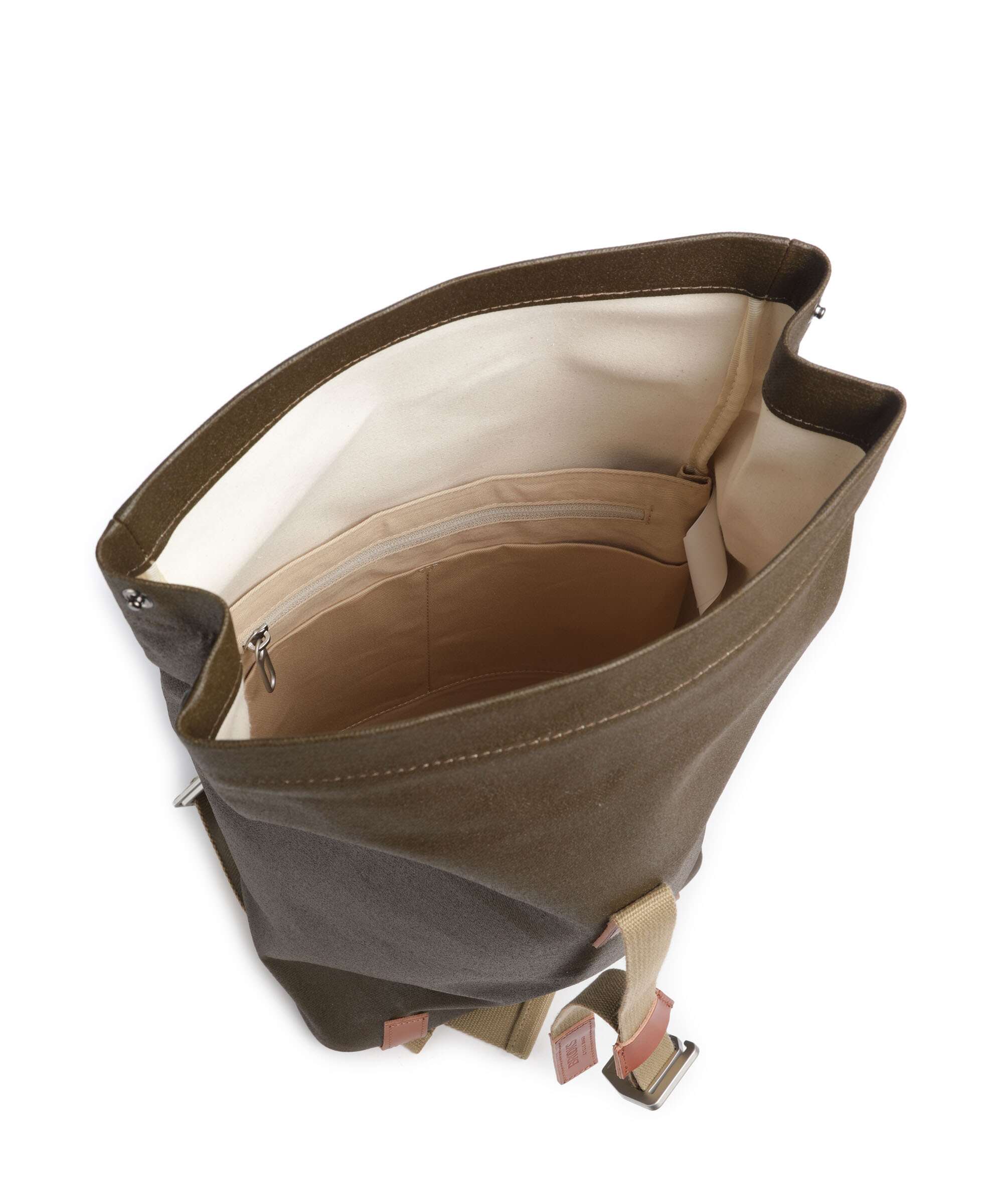 Brooks England Pickwick Cotton Canvas Small Sac à dos roll-top moss - Image 5