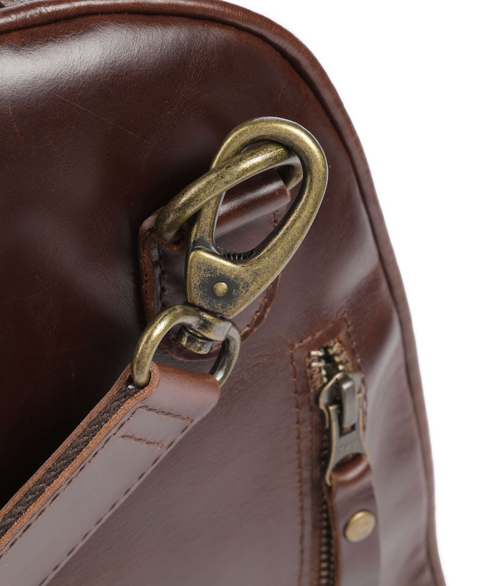 Buckle & Seam Crazy Horse Collin Sac week-end brown/dot - Image 3