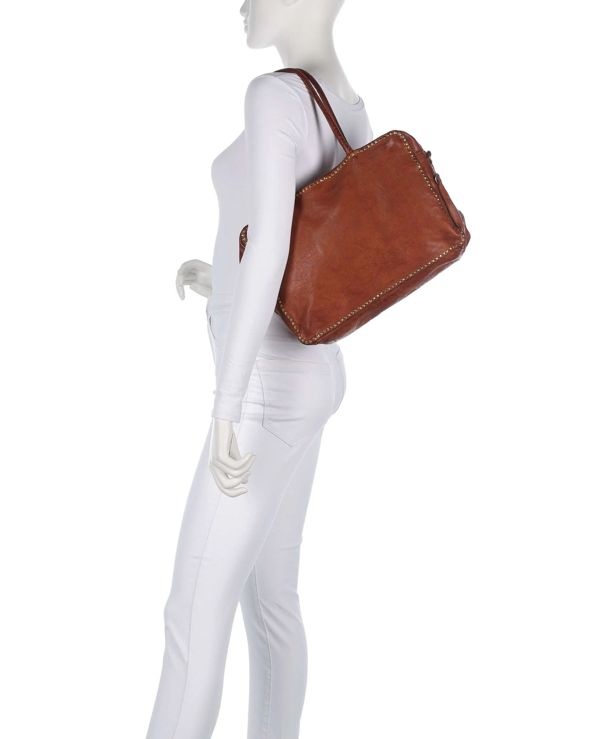 Campomaggi Sac porté épaule cognac - Image 3