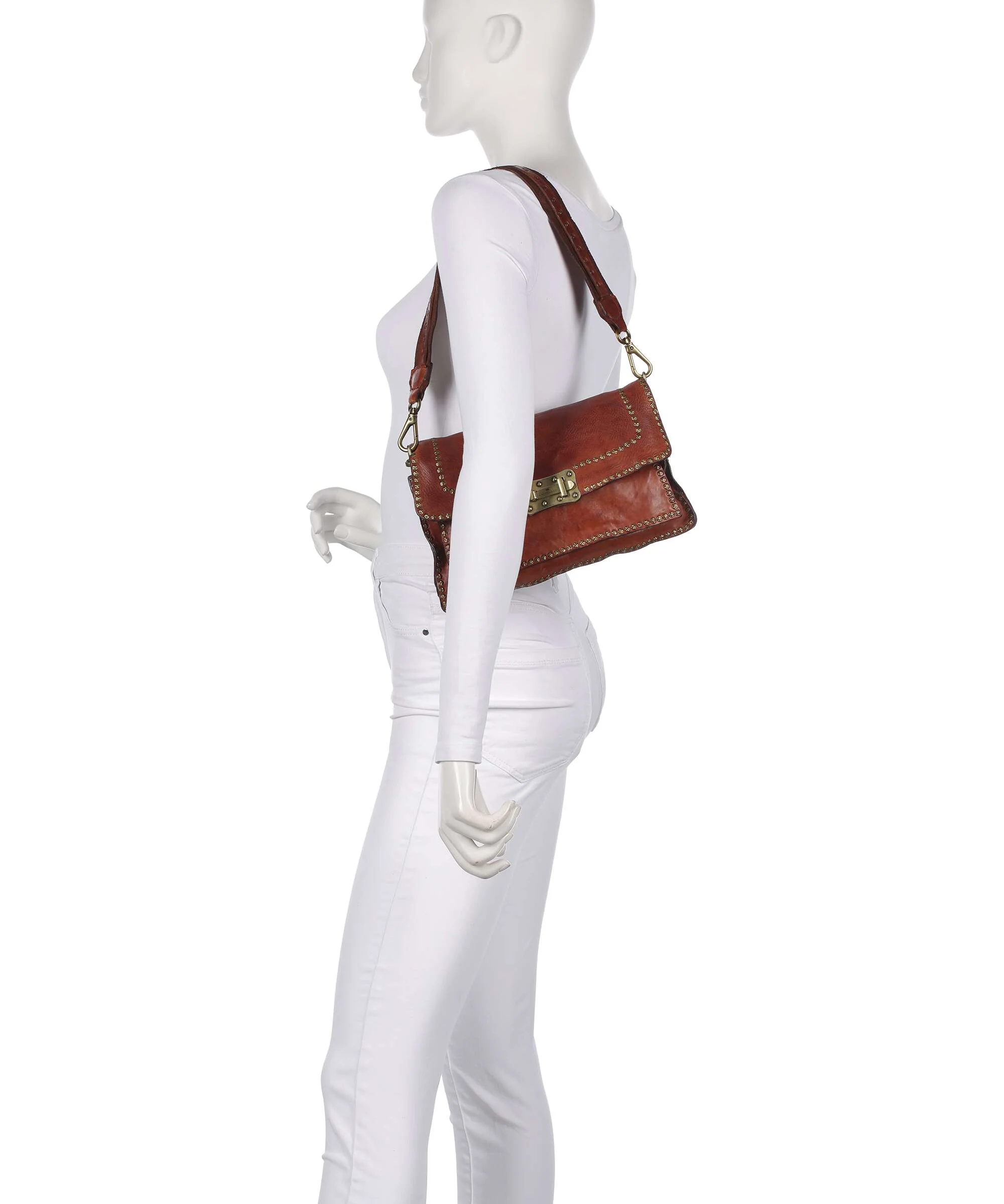 Campomaggi Sac porté épaule cognac - Image 3