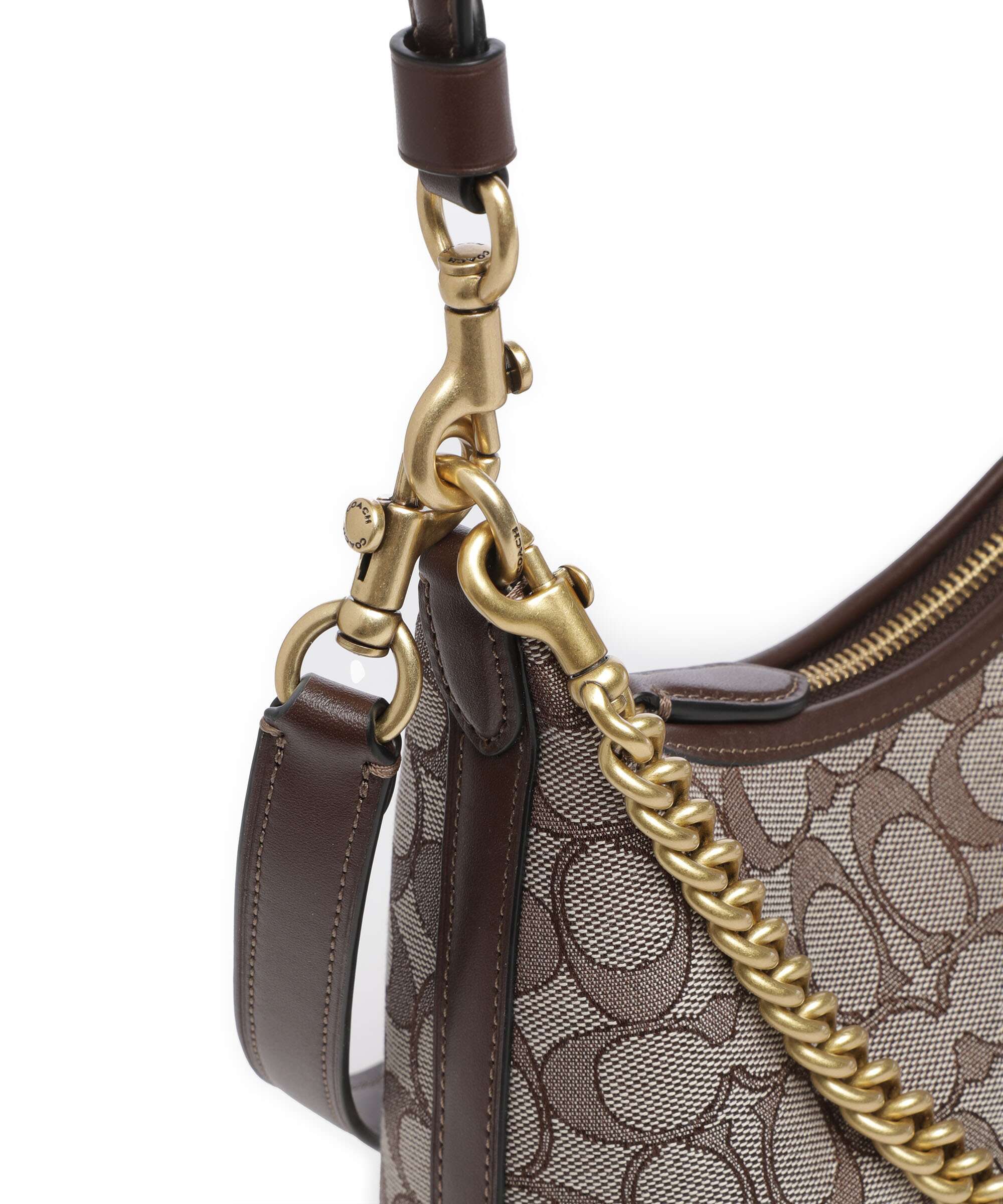 Coach Juliet Signature Jacquard 25 Sac porté épaule oak maple - Image 5