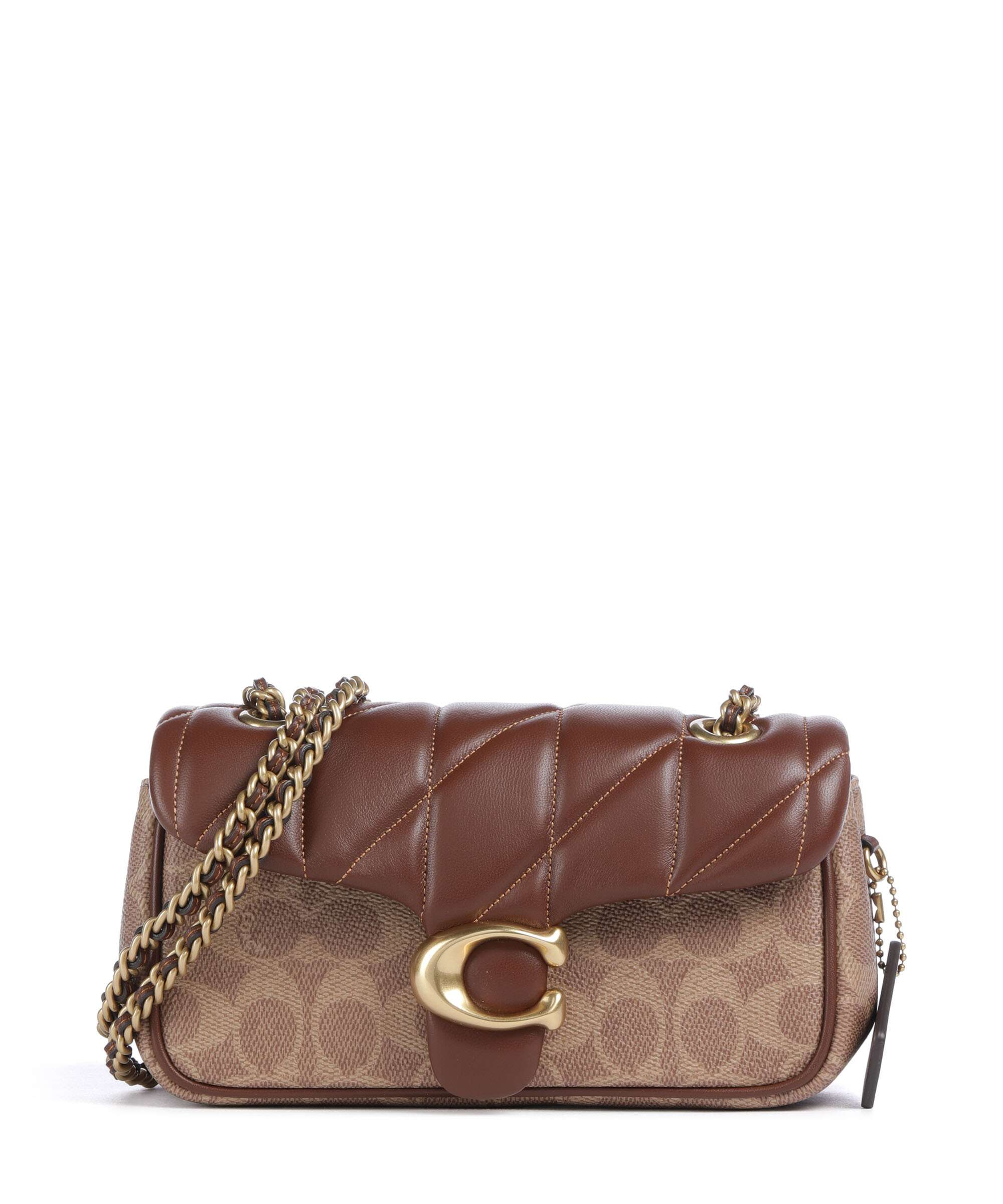 Coach Tabby Signature 20 Sac porté épaule tan brown