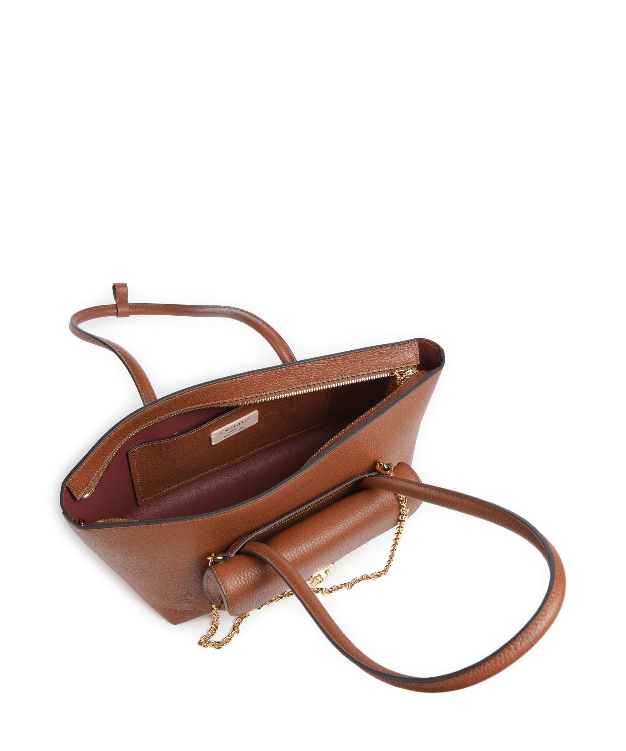 Coccinelle Beat Double Sac porté épaule cognac - Image 6