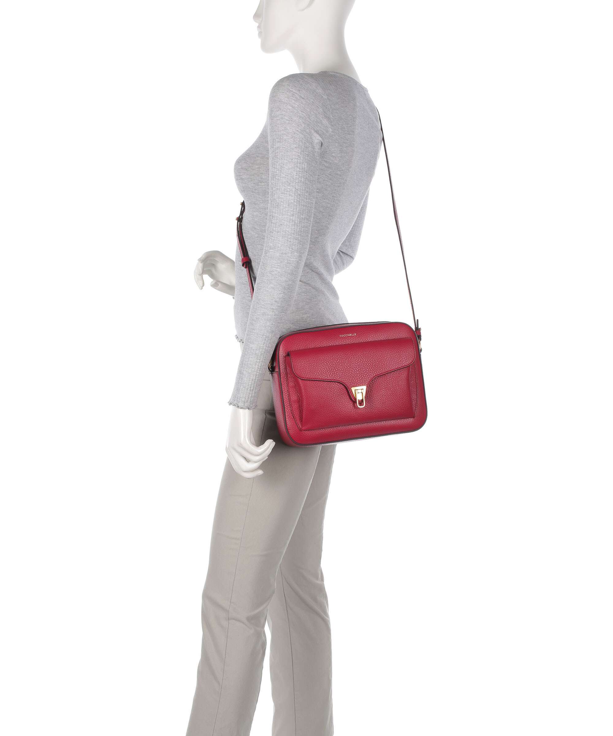 Coccinelle Beat Soft Sac bandoulière sangria - Image 3