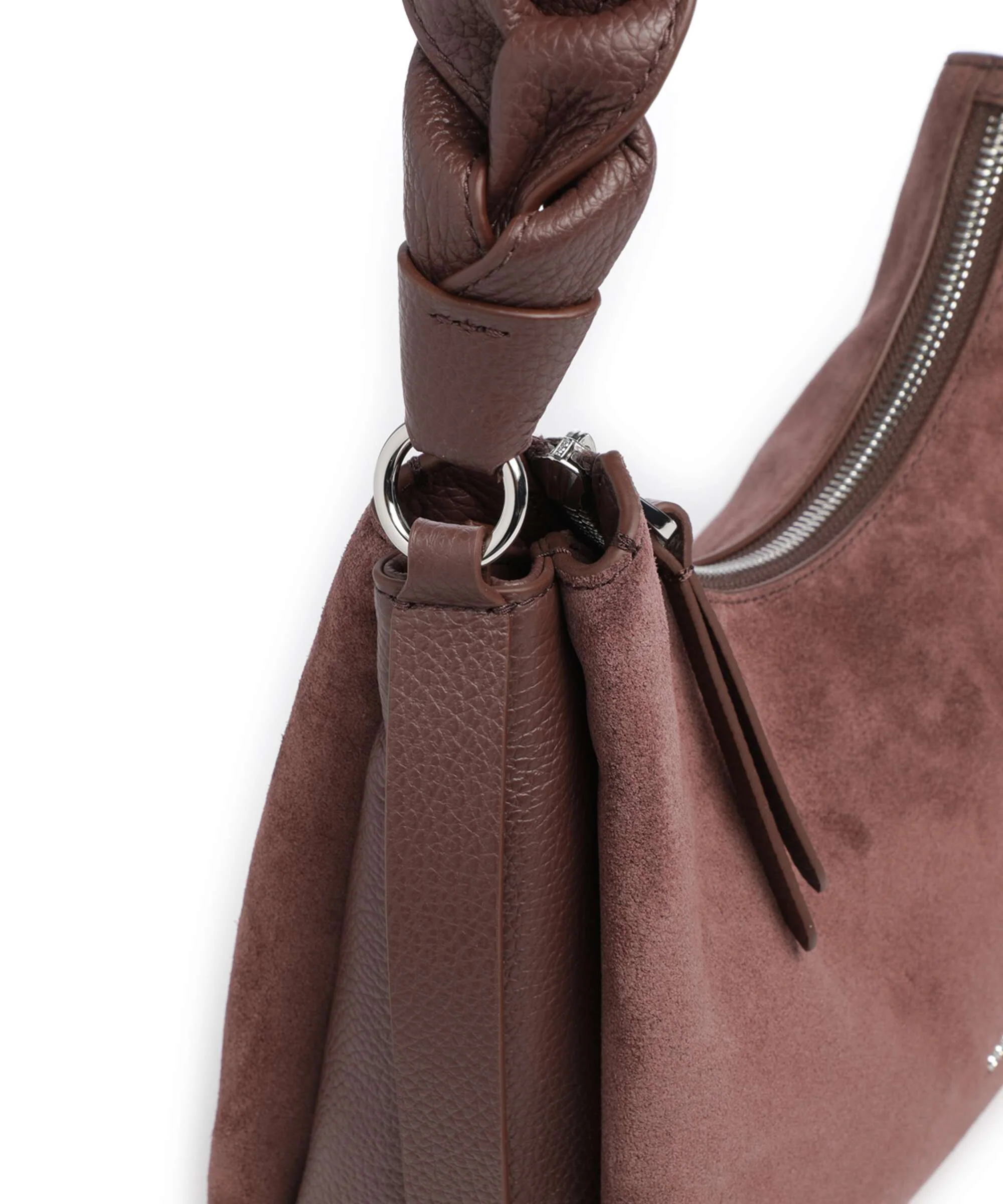 Coccinelle Boheme Suede Sac porté épaule berry - Image 4