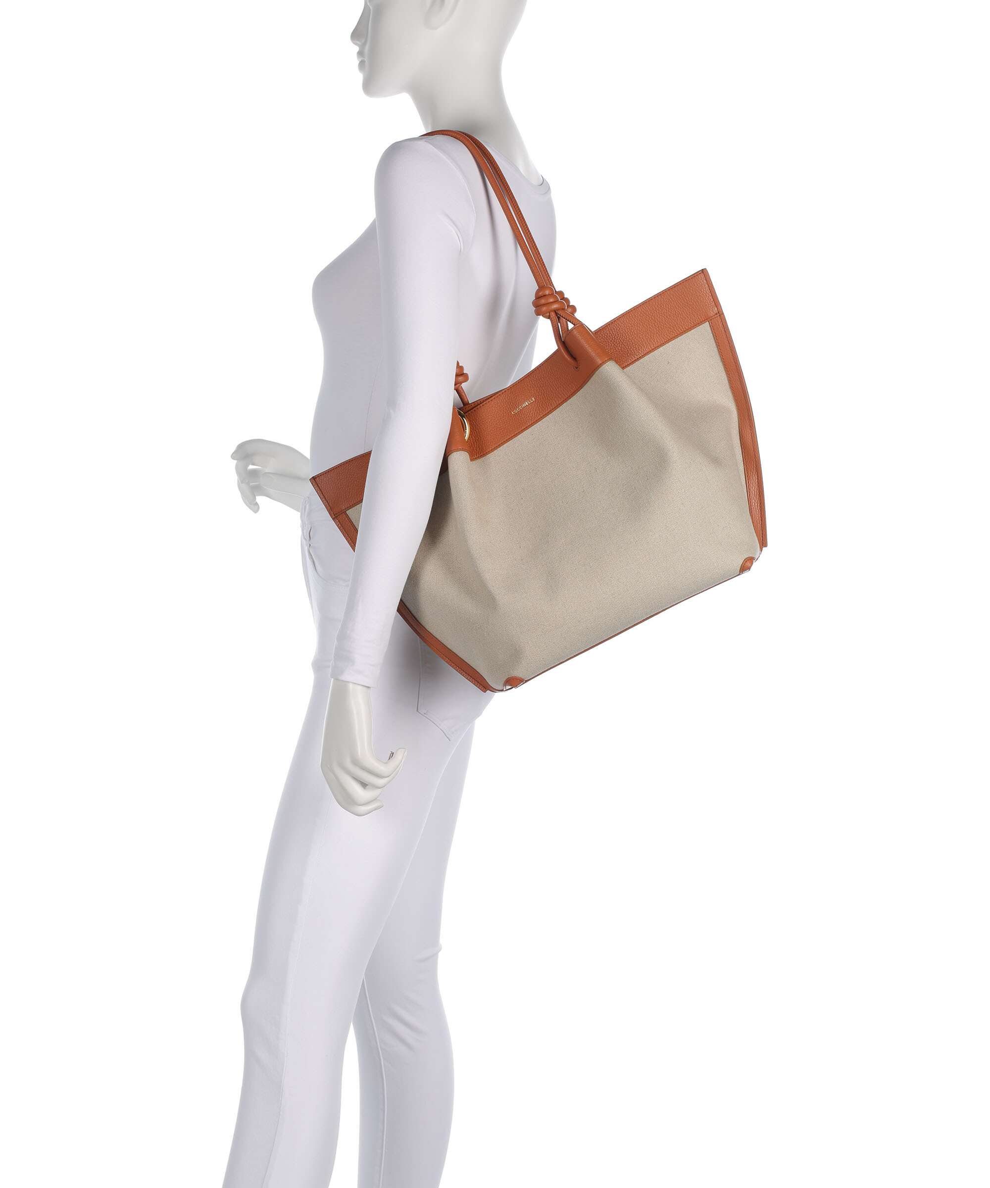 Coccinelle Finn Canvas Cabas natural/crab - Image 3