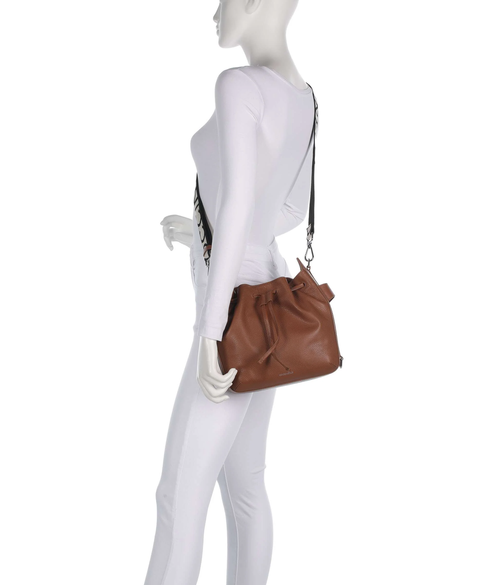 Coccinelle Gretel Ribbon Sac seau cognac - Image 3