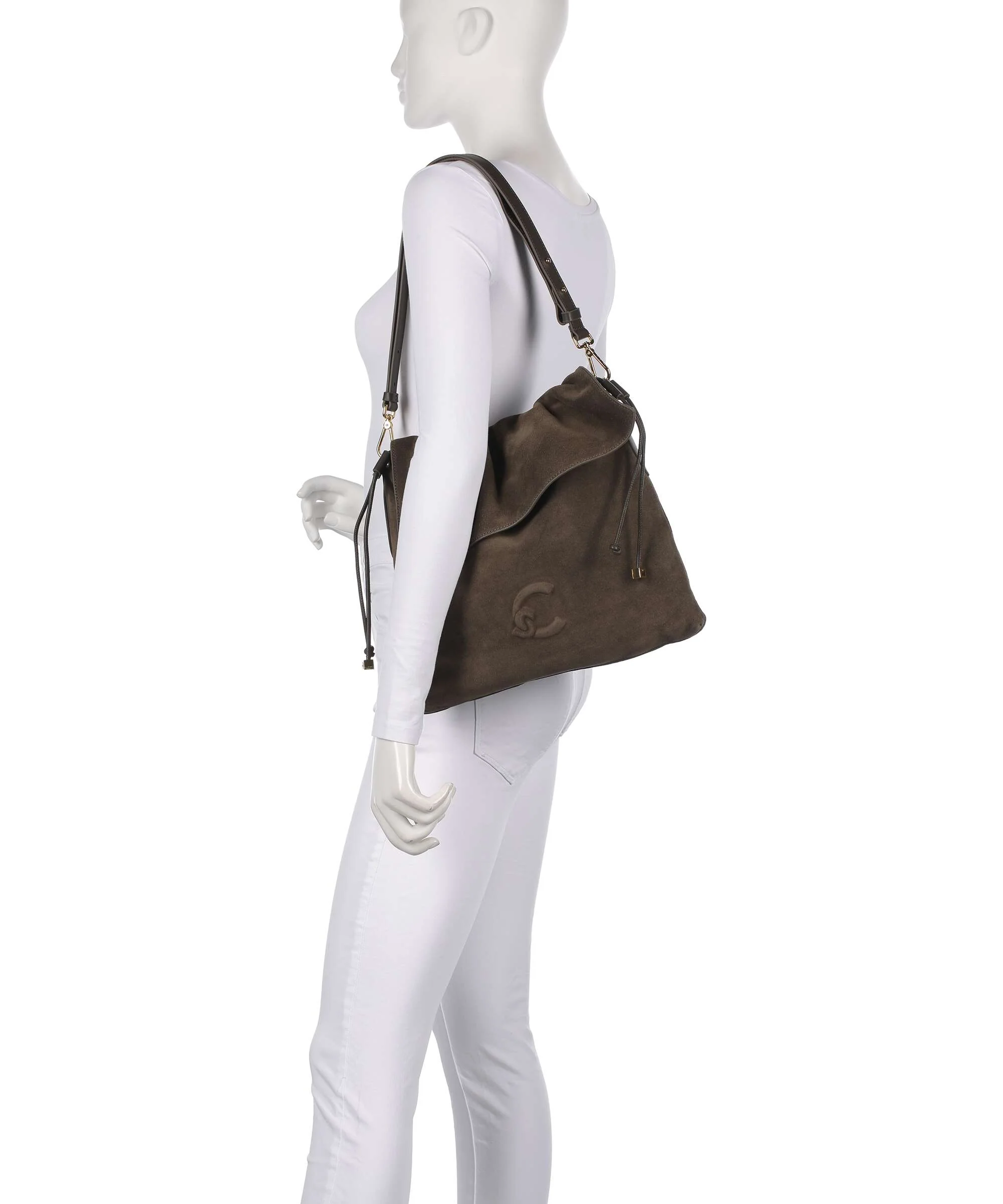 Coccinelle Lidia Suede Sac fourre-tout fango - Image 3