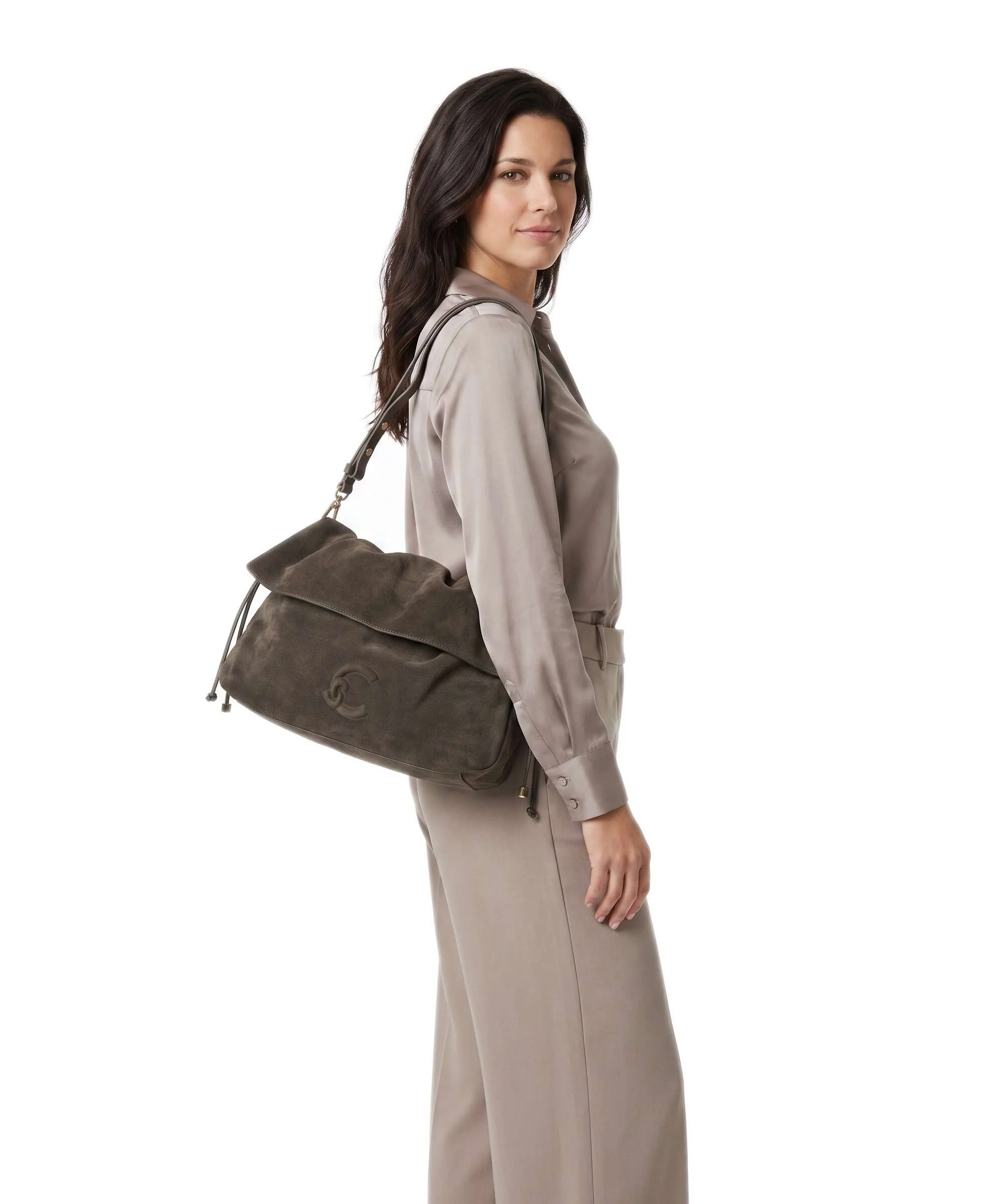 Coccinelle Lidia Suede Sac fourre-tout fango - Image 3