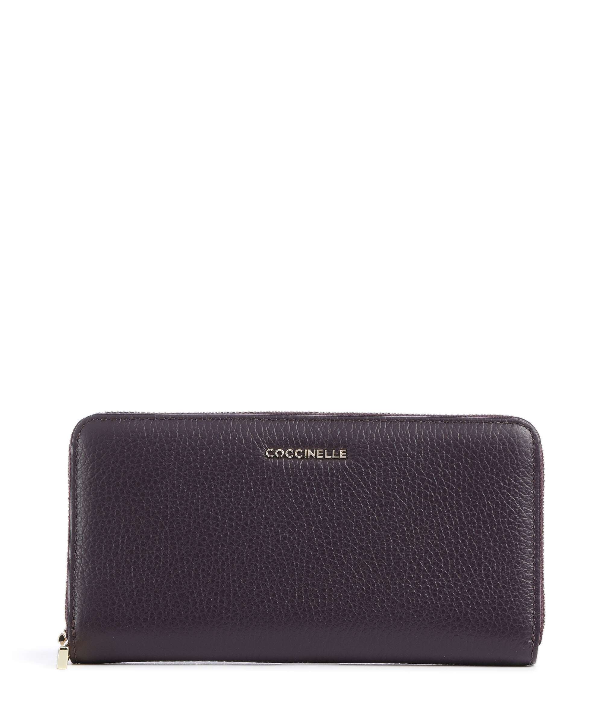 Coccinelle Metallic Soft Portefeuille prune