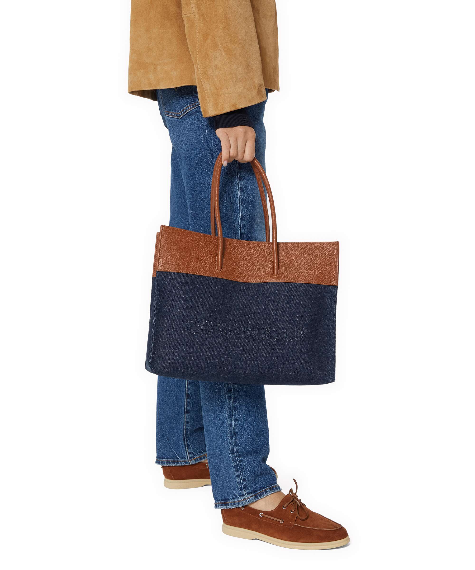 Coccinelle Myrtha Denim Cabas blue/cognac - Image 3