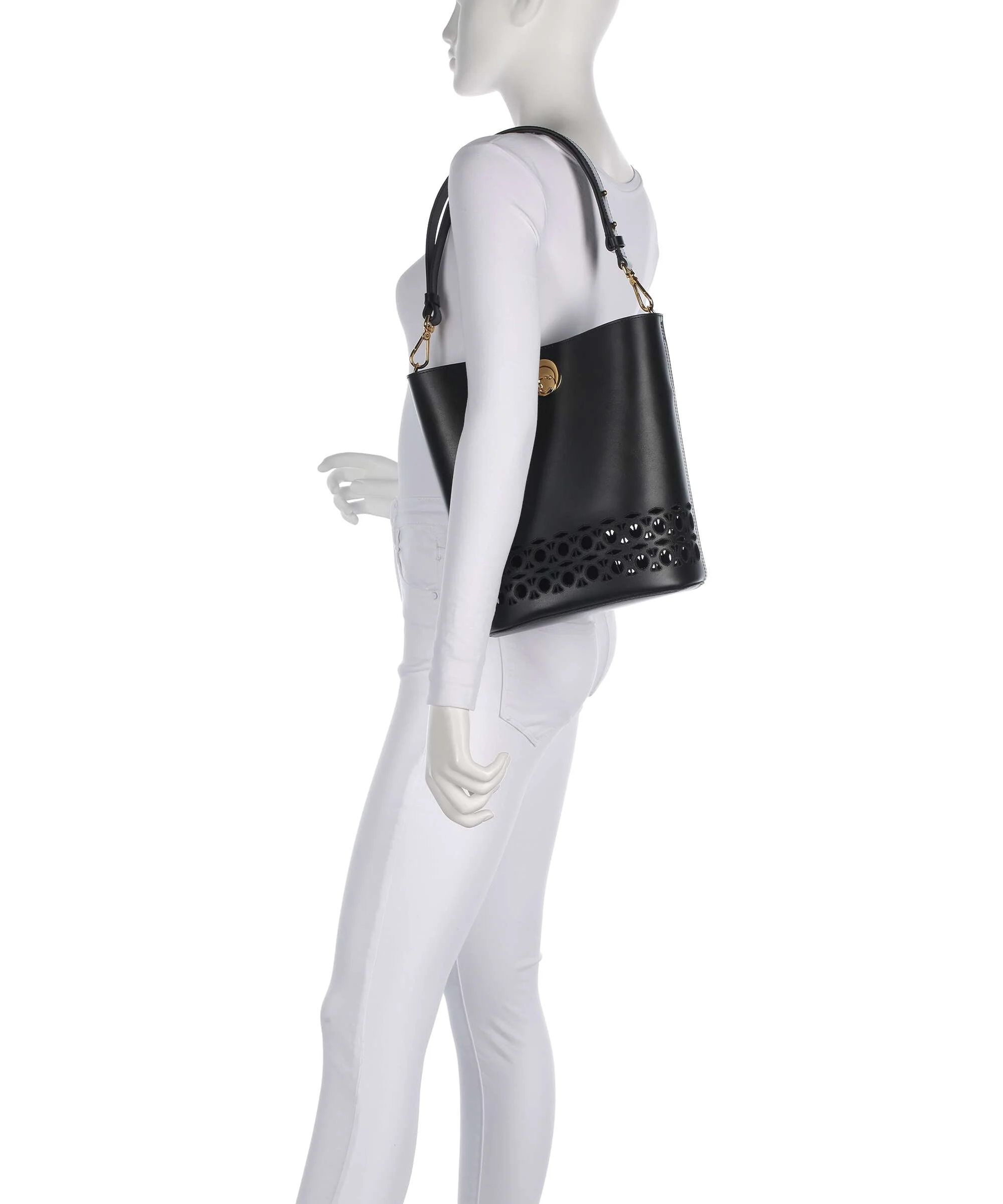 Coccinelle Nikla Monogram Sangallo Sac seau noir - Image 3
