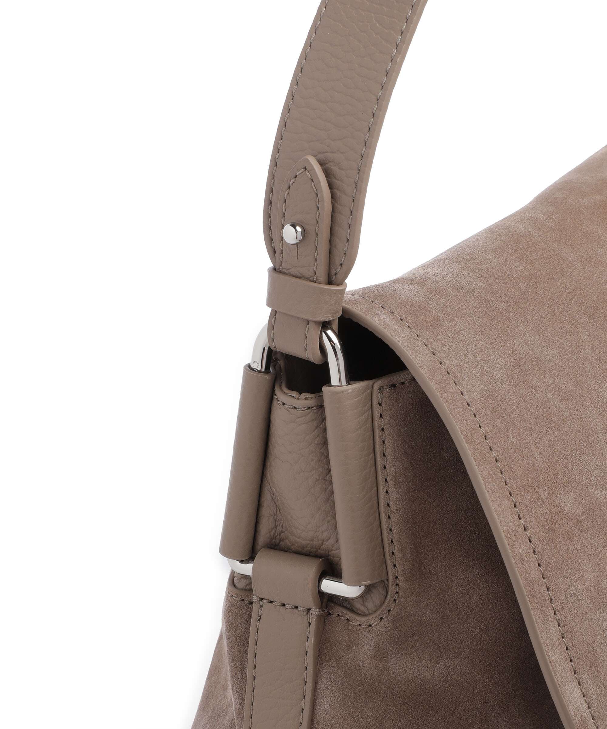 Coccinelle Rebekka Suede Sac porté épaule warm taupe - Image 4
