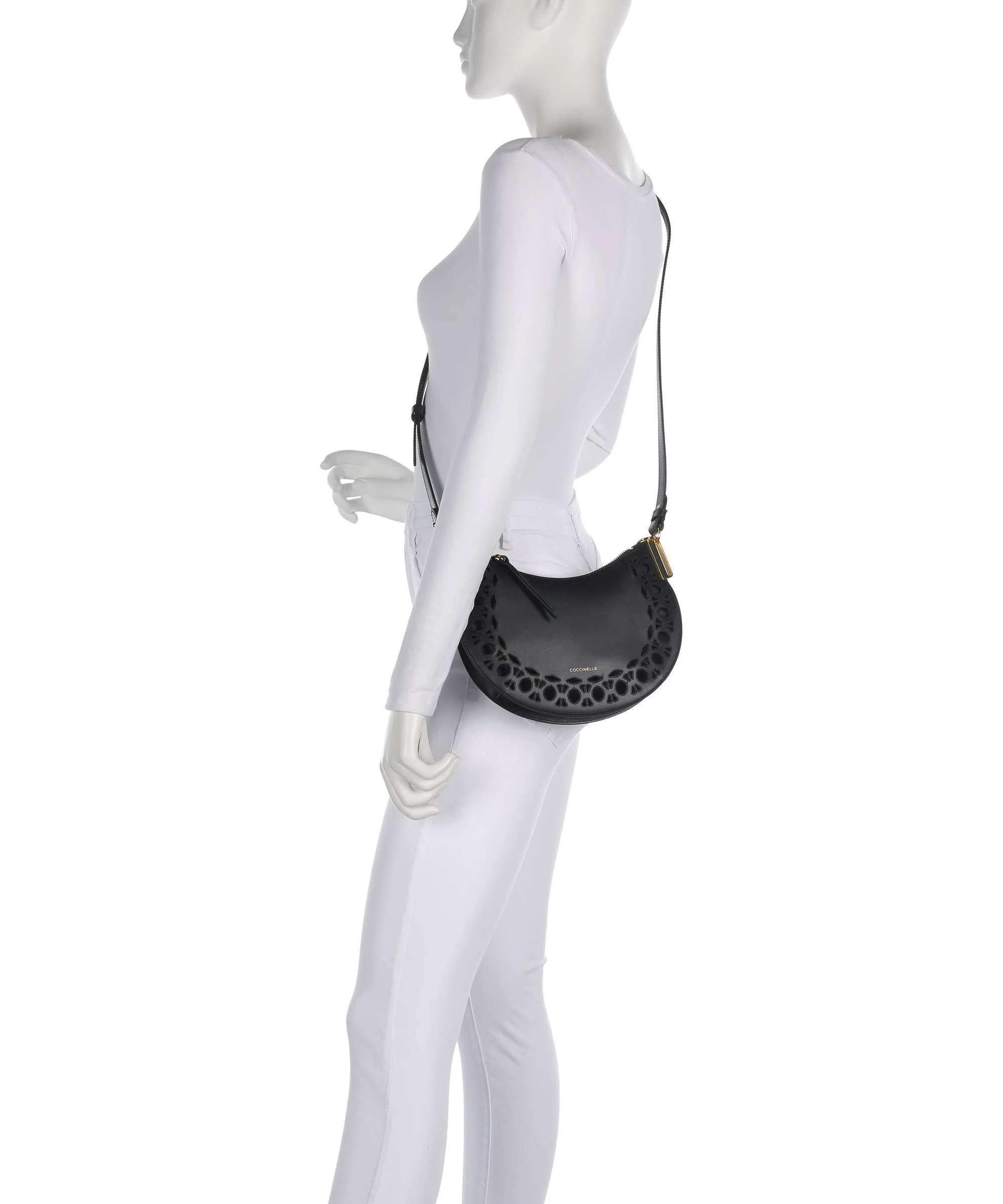Coccinelle Sunup Monogram Sangallo Sac porté épaule noir - Image 3