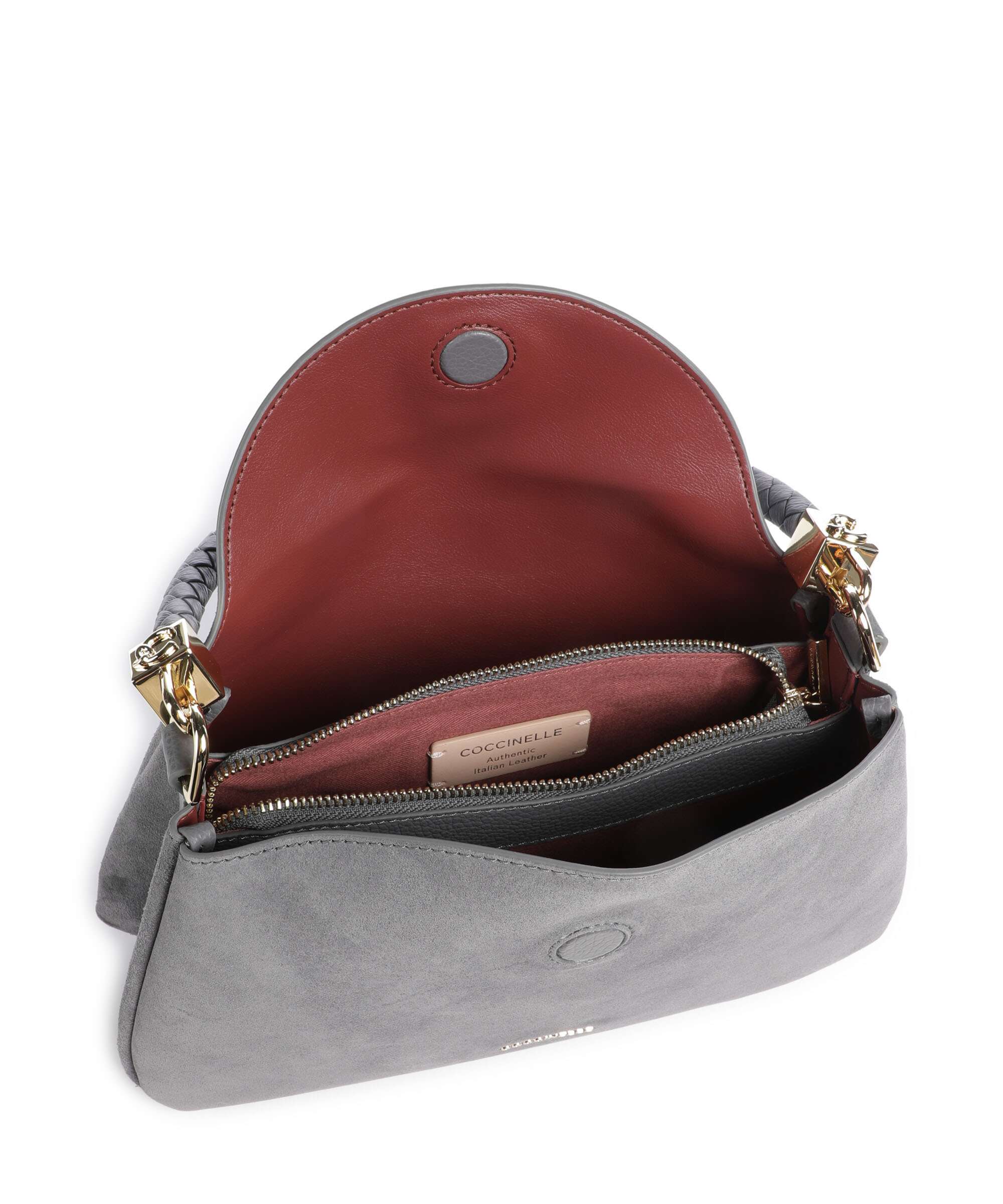 Coccinelle Tiggy Suede Sac porté épaule stove - Image 6