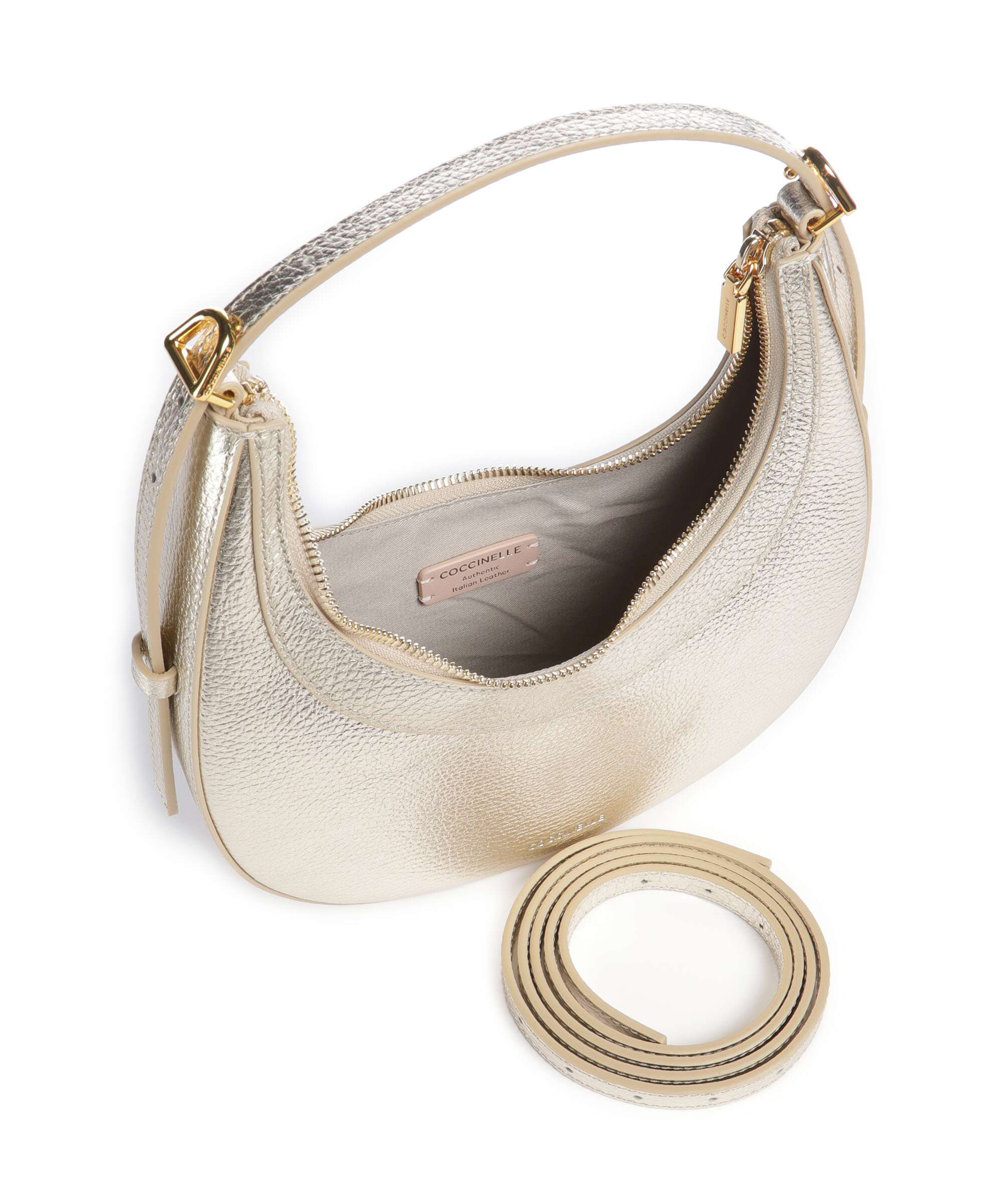 Coccinelle Whisper Sac porté épaule pale gold - Image 6