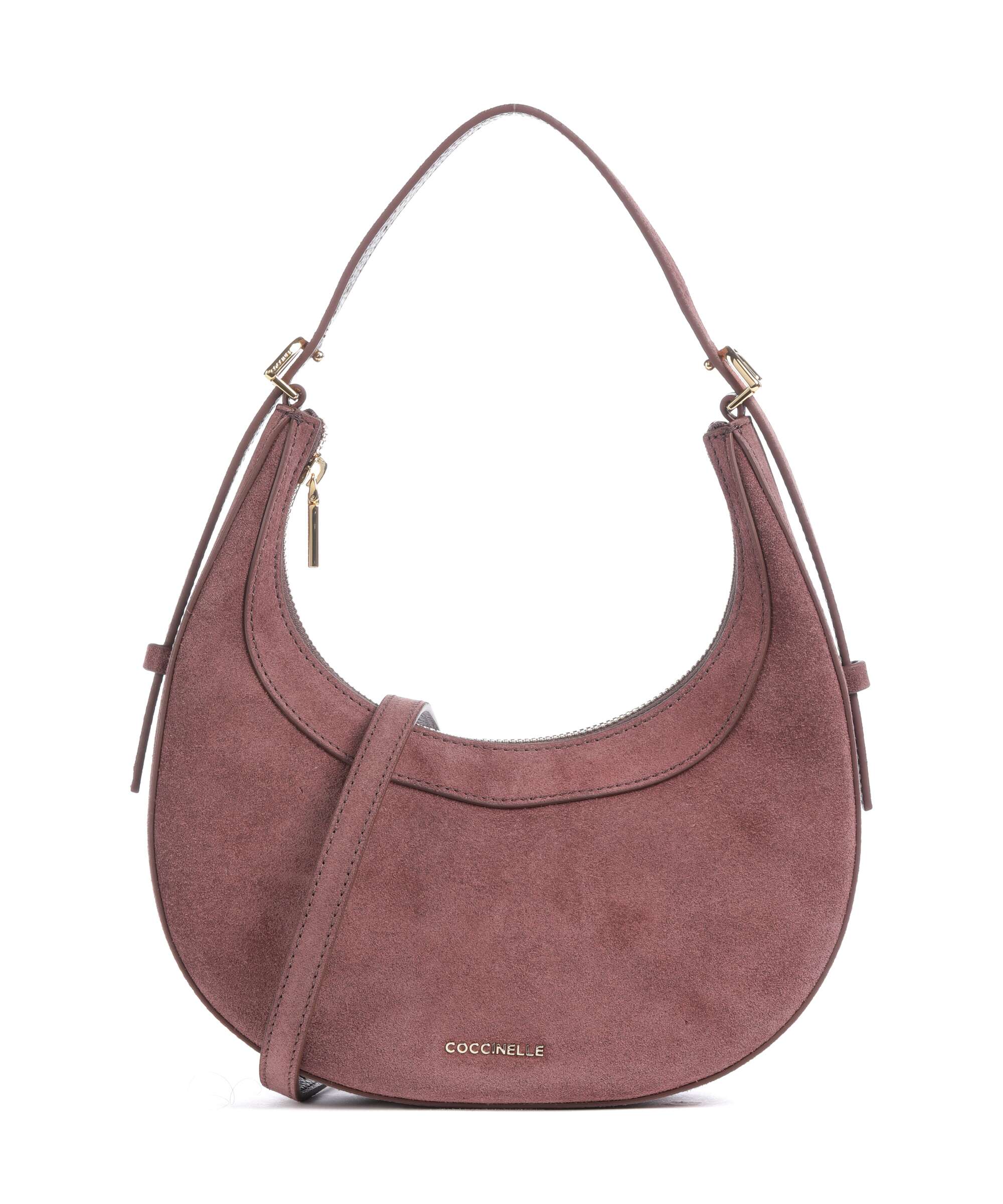 Coccinelle Whisper Suede Sac porté épaule berry