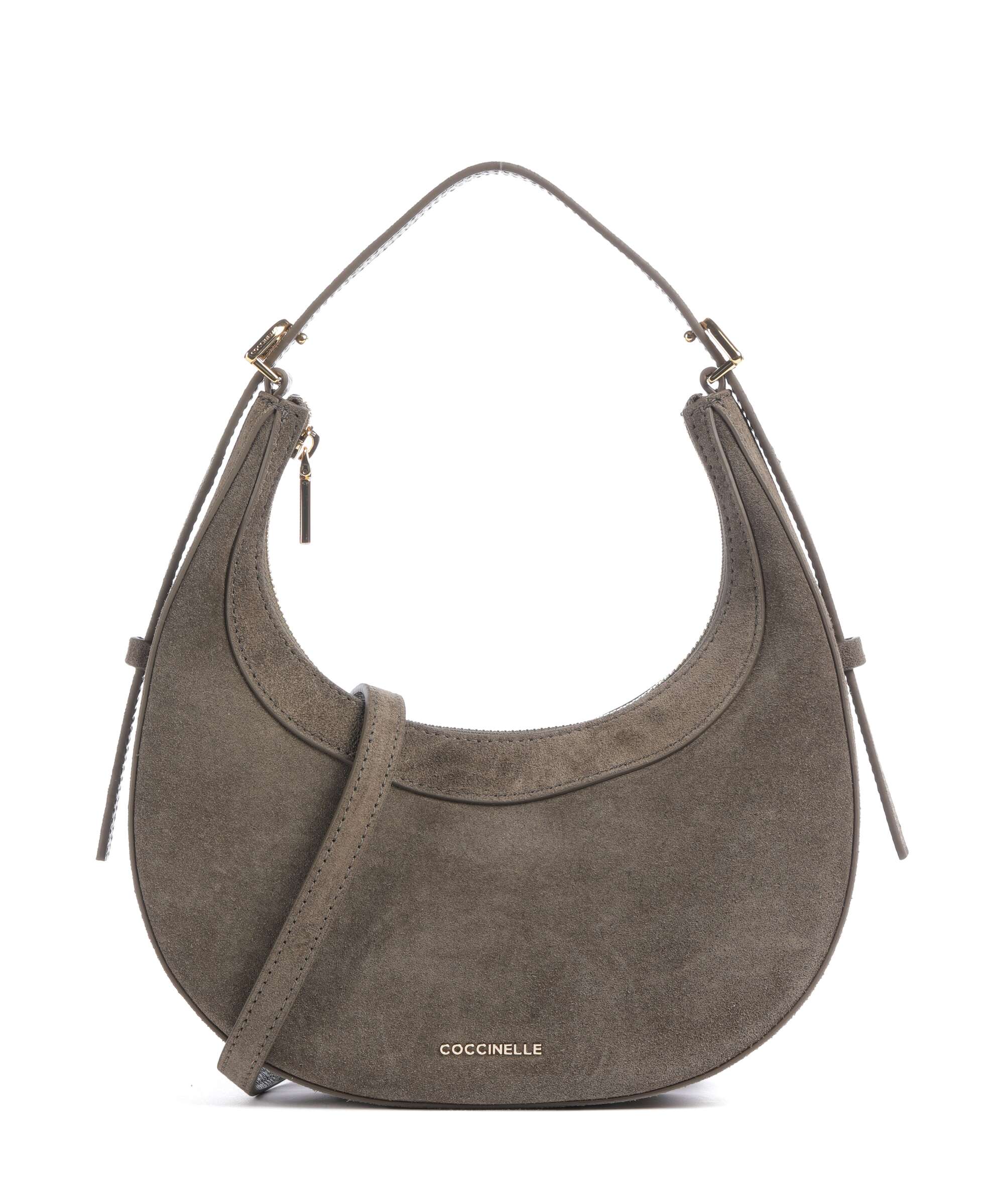Coccinelle Whisper Suede Sac porté épaule fango