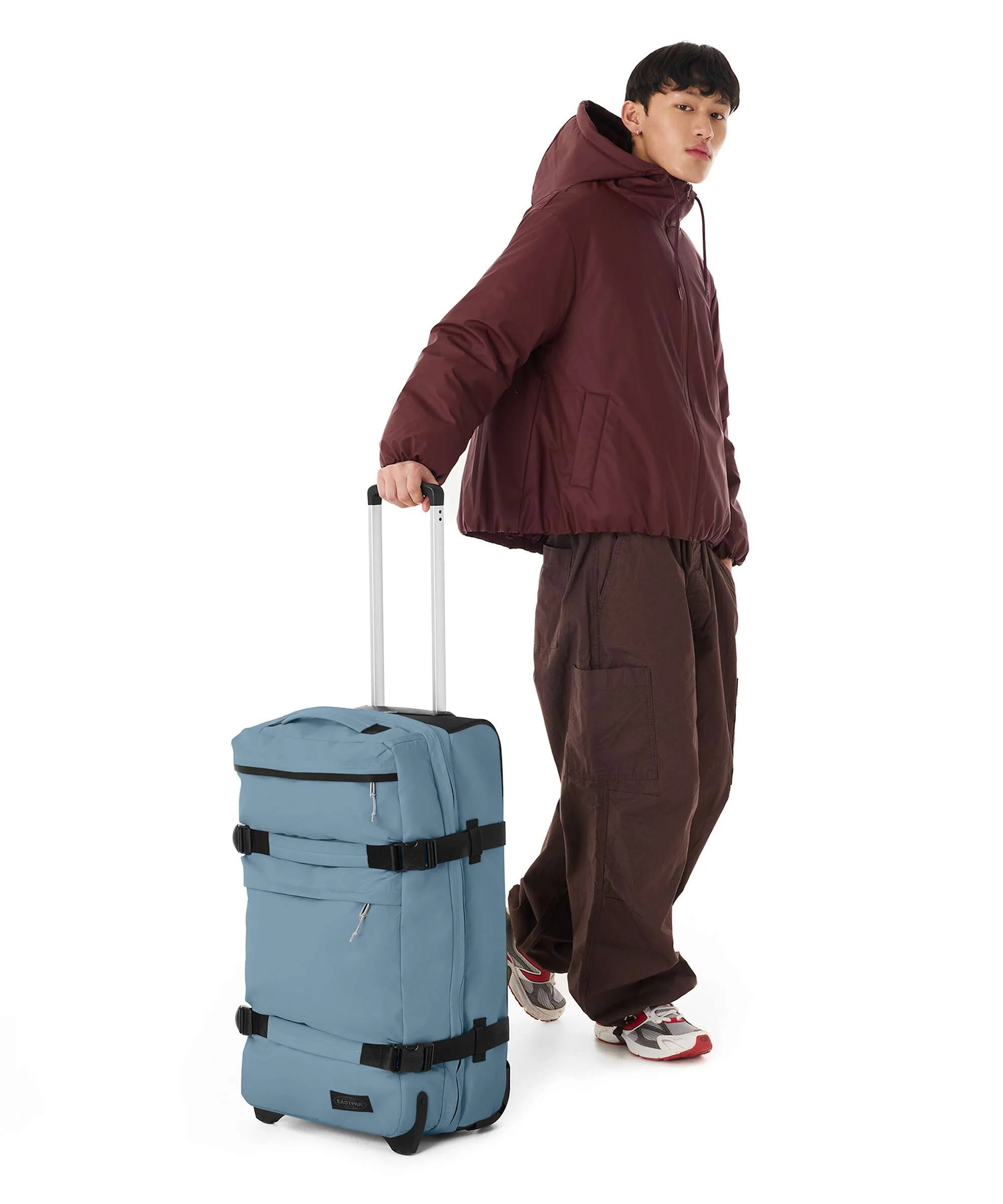 Eastpak Transit'R Plus Tarp M Sac de voyage à roulettes dust blue - Image 3