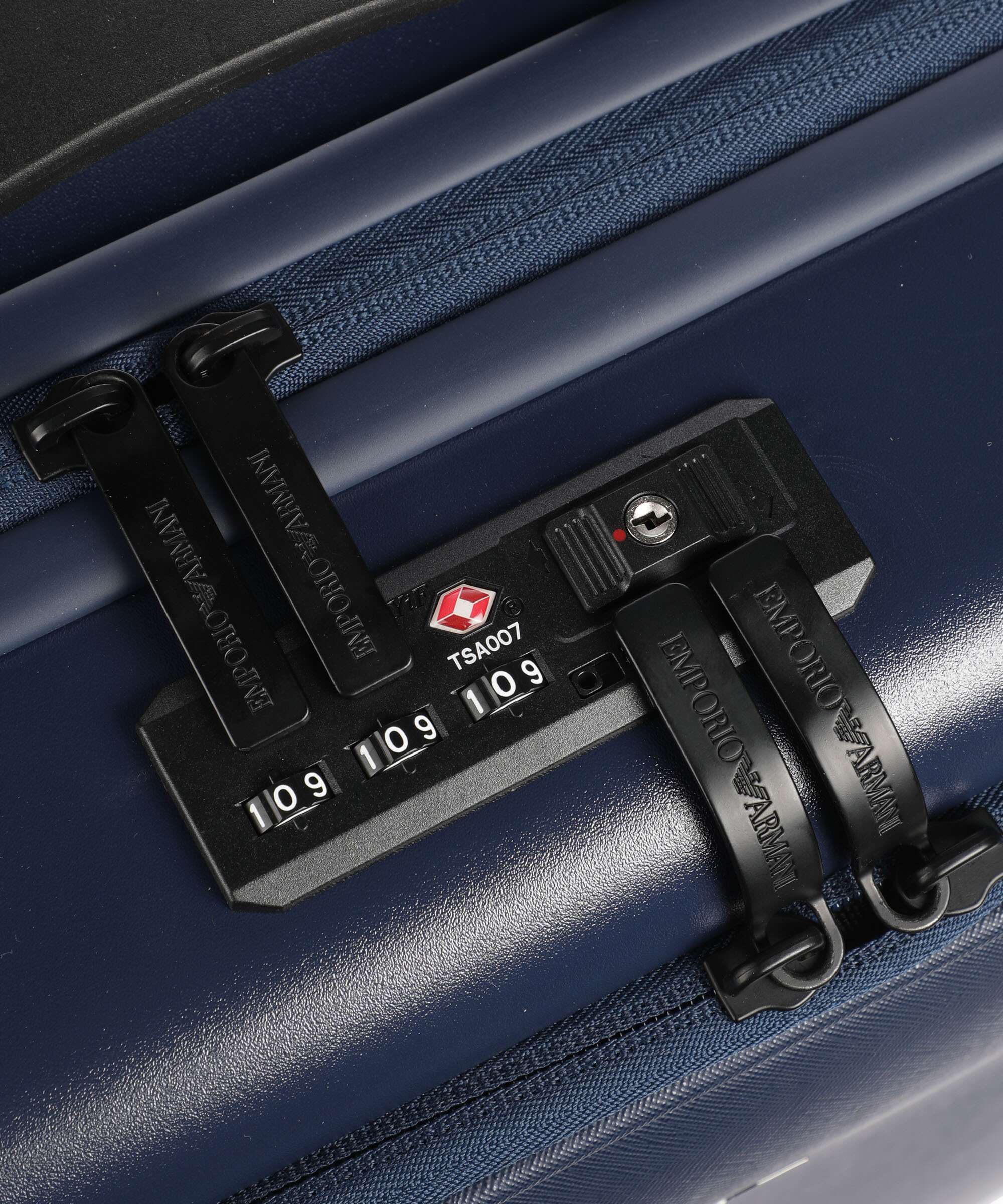 Emporio Armani Business Regenerated Valise 4 roues medieval blue - Image 3