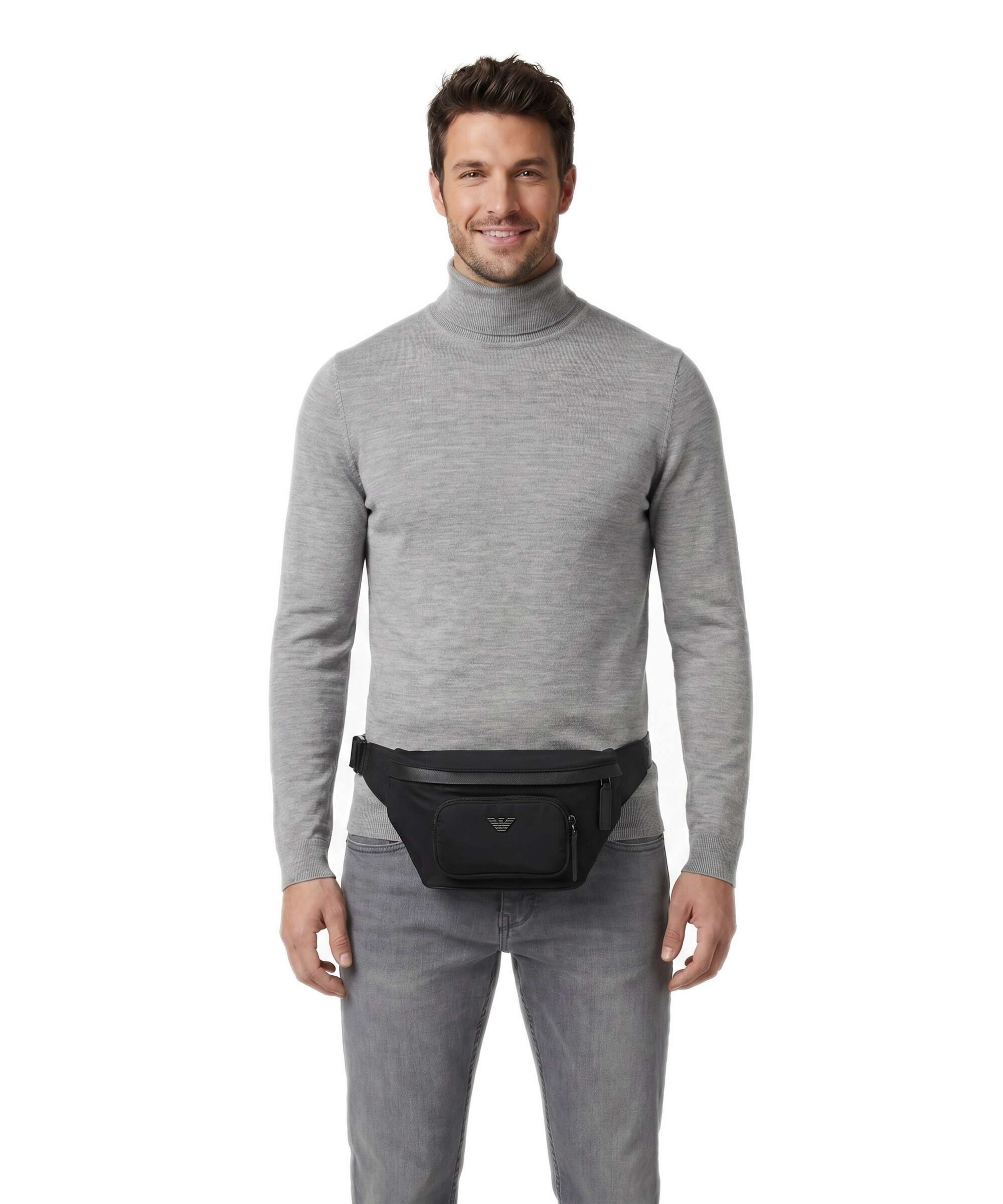 Emporio Armani Nylon Recycled Sac banane black beauty - Image 3