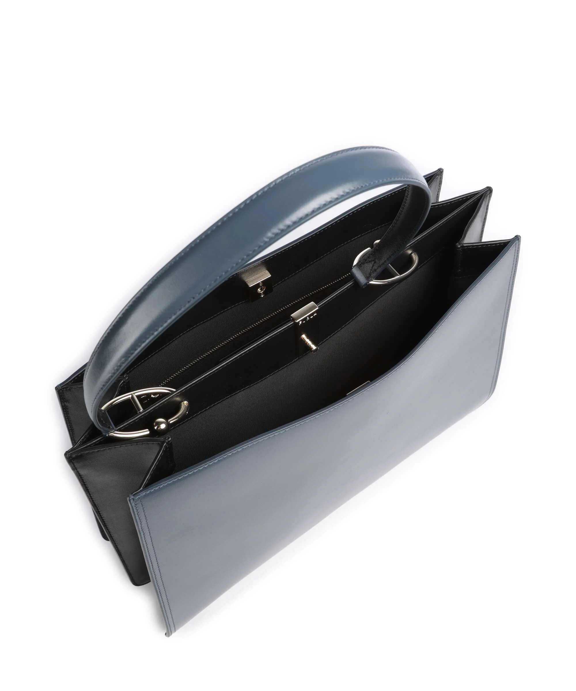 Furla Agata L Cabas grigio blu/nero - Image 5
